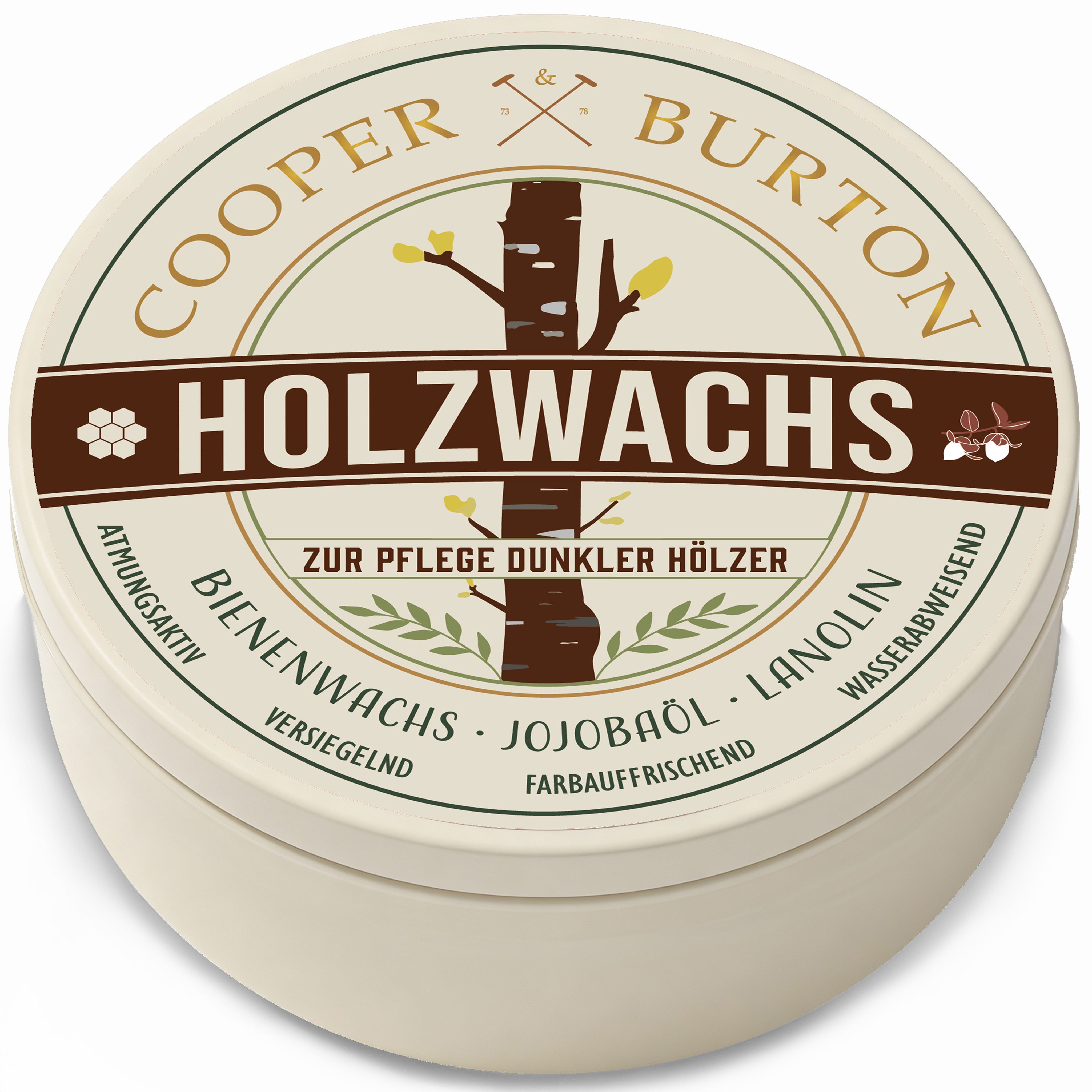 Cooper&Burton Holzwachs 200ml – Natürliche Holzpflege für Hölzer von Cooper & Burton Möbelreiniger (Holzwachs, Bodenwachs, Möbelwachs)