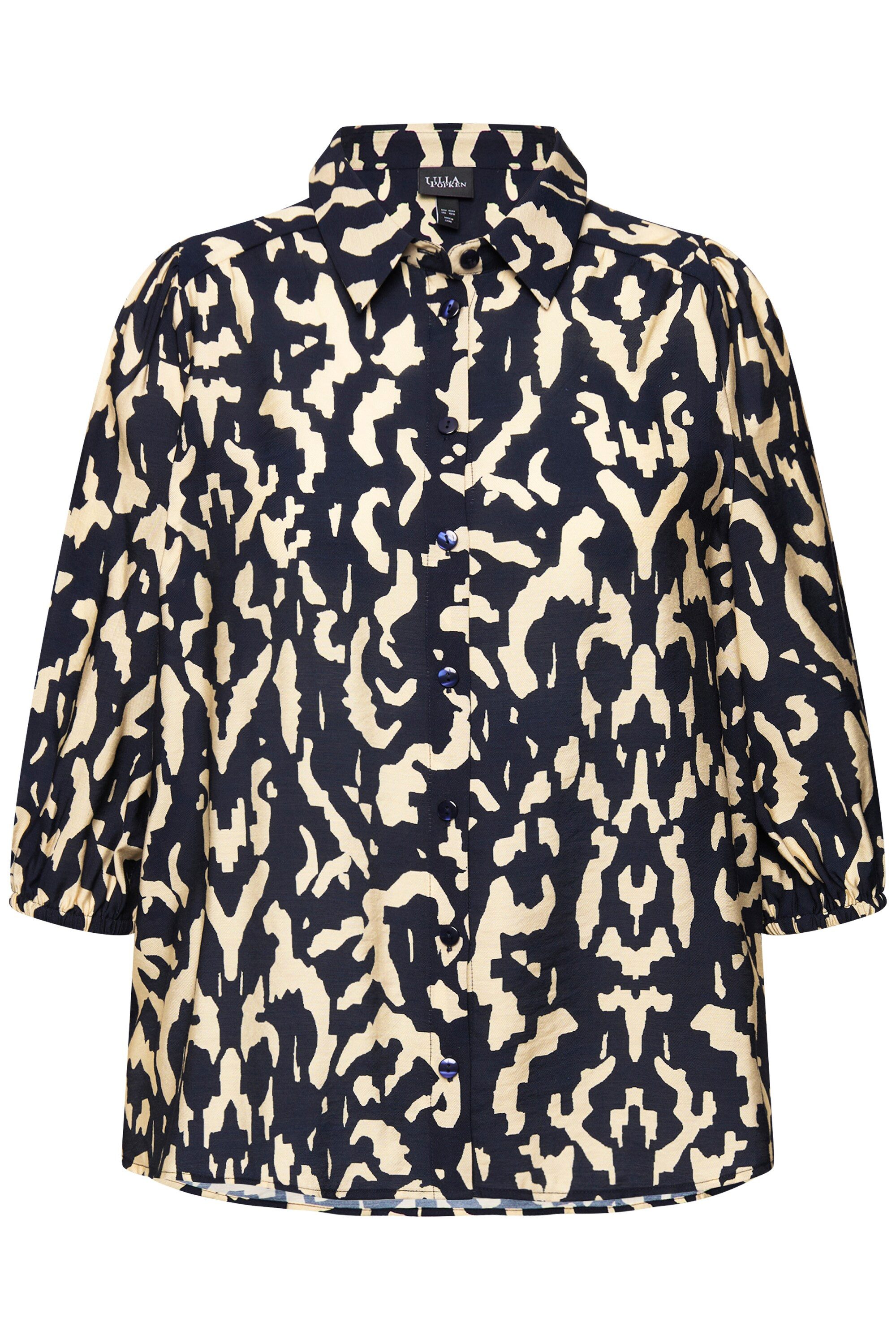 Ulla Popken Tunika Bluse Oversized Hemdkragen günstig online kaufen