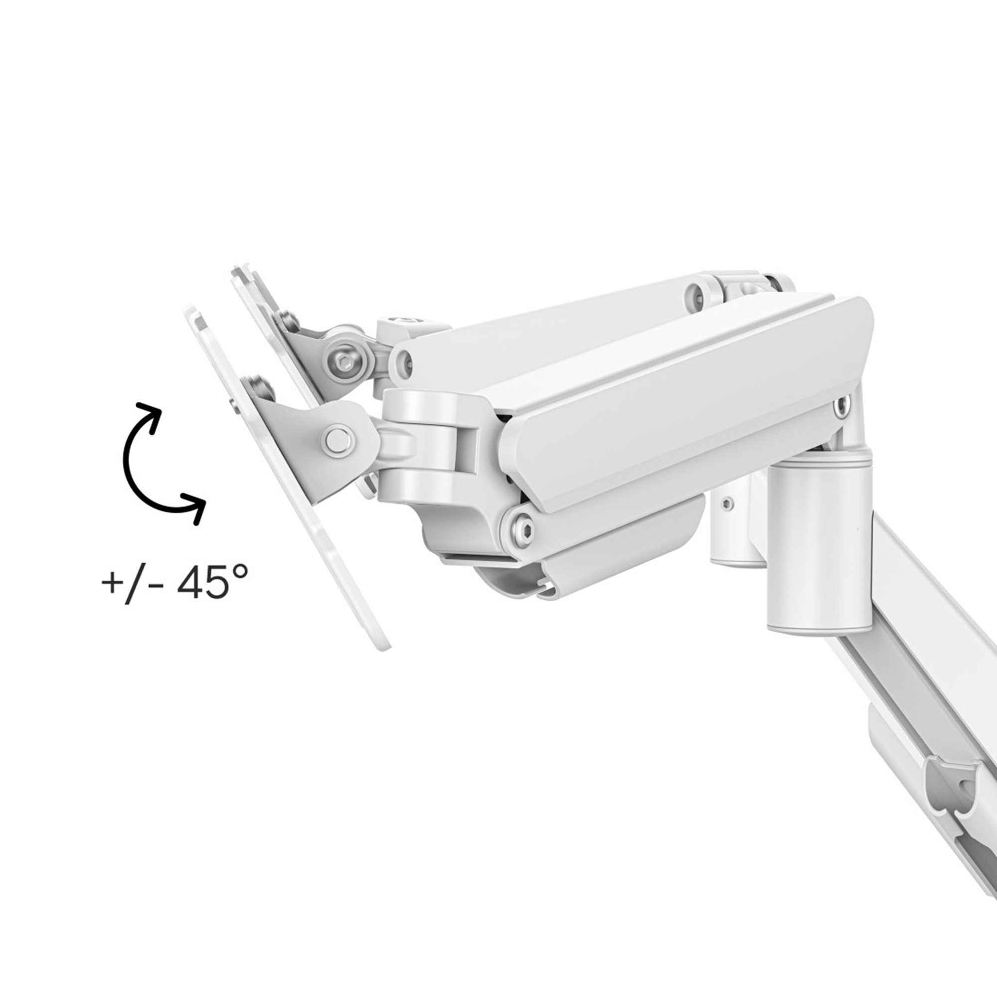 Hama Monitor-Halterung 2 Monitore 17–35 Zoll Gasfeder Weiß