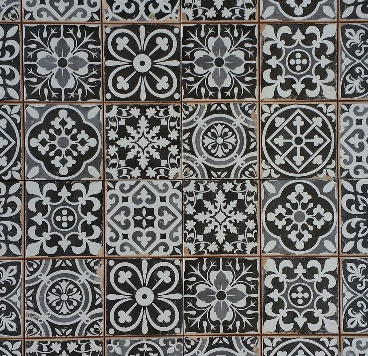 Boden, für Keramikfliesen Casa Bodenfliese Wand Schwarz, & Schwarz Vintage Retro-Fliesen, Marokkanische Fliesen Rahel Moro FL2111 Keramik 33x33, Patchwork