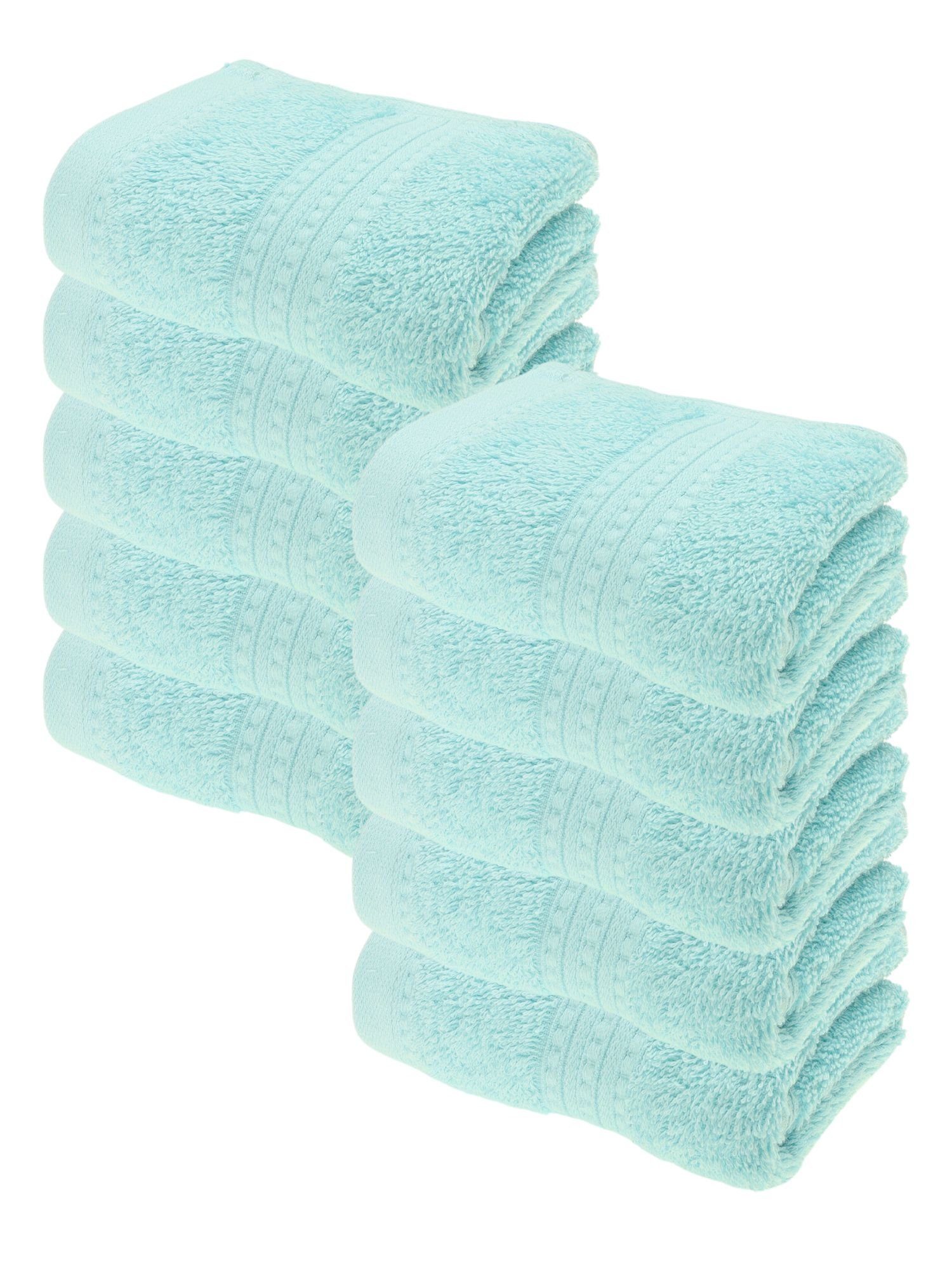 Julie Julsen Handtücher 10-Handtücher-Babyblau, Bio-Baumwolle (10-St) günstig online kaufen