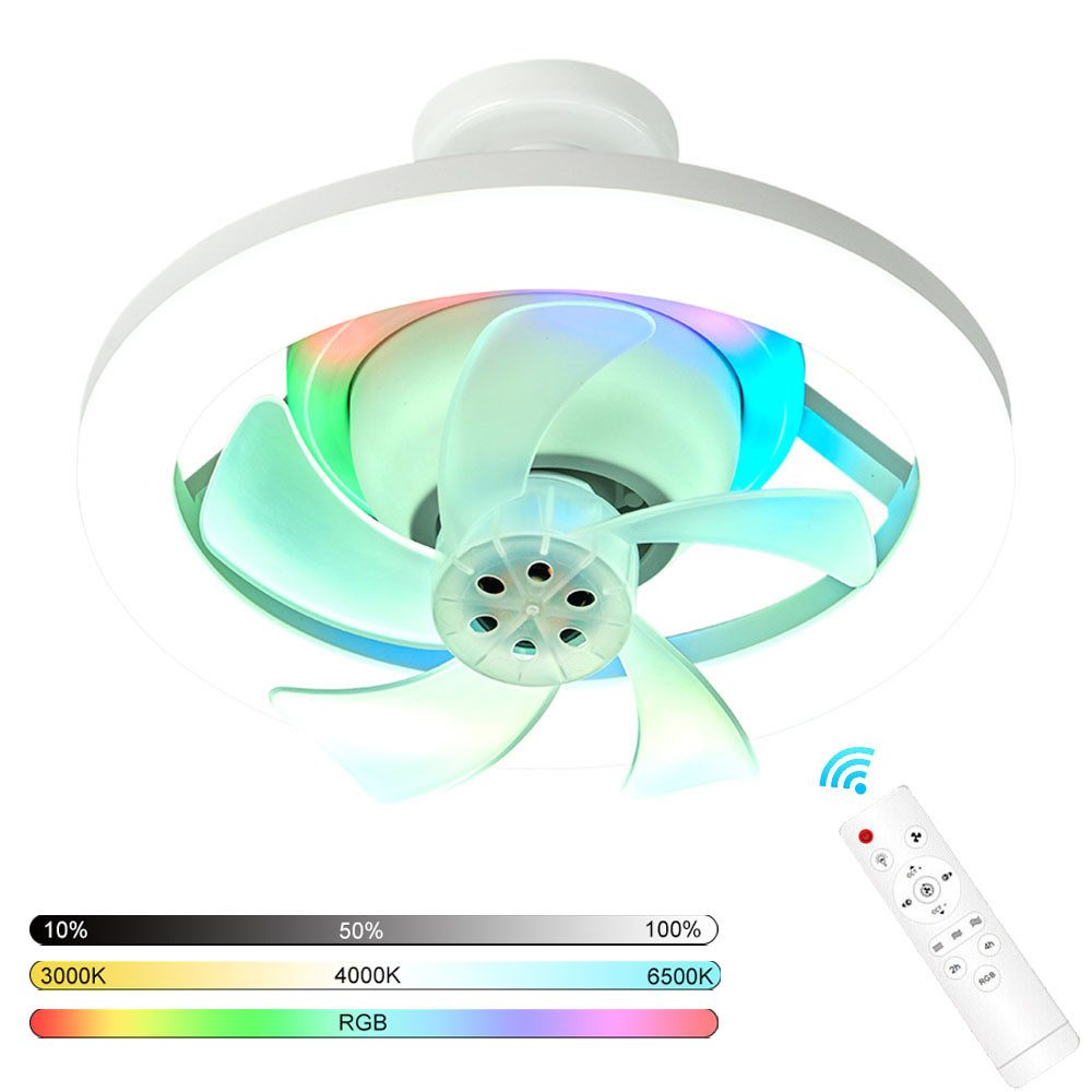 JOYOLEDER Deckenventilator Deckenleuchte 40W LED Deckenlampe günstig online kaufen