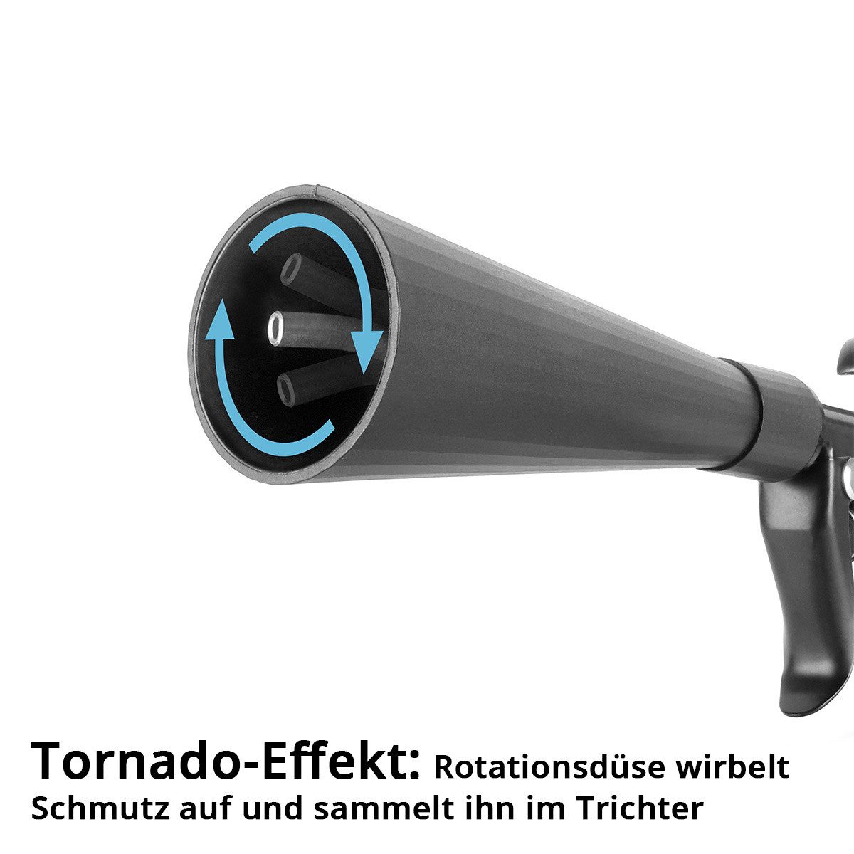 STAHLWERK Ausblaspistole Trockenreinigungspistole mit Metall-Rotationsdüse und Tornado-Effekt, Einzelgerät