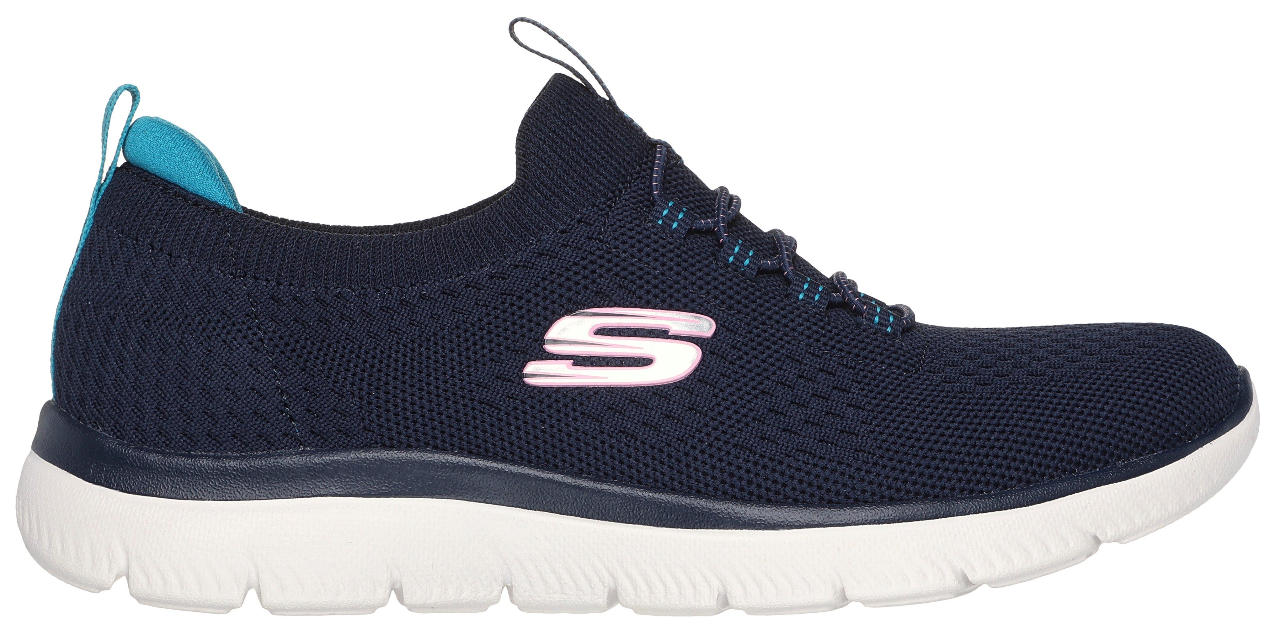 Skechers SUMMITS Slip-On Sneaker, Freizeitschuh, Halbschuh, Slipper mit flexibler Traktionslaufsohle