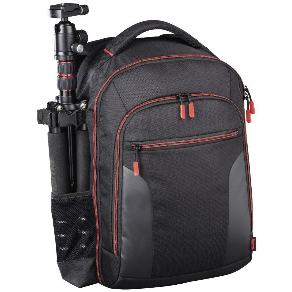 Hama Fotorucksack Hama Kamera-Rucksack Miami 190 schwarz/rot für Fotografen. (Rucksack für Kameraausrüstung)