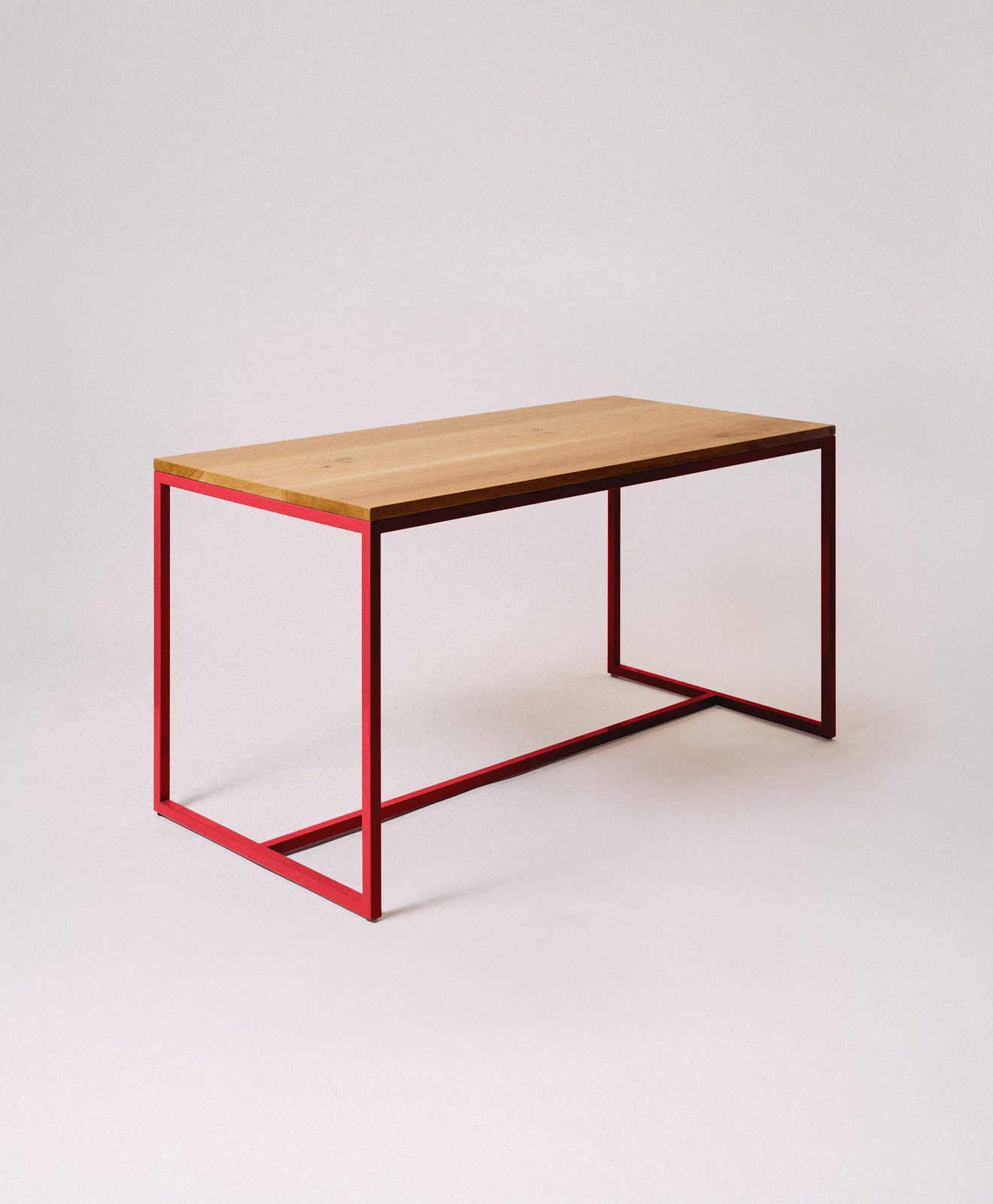 KAWENTSMANN Esstisch TALON Massivholztisch mit pulverbeschichtetem Stahlgestell (Tisch), aus massiver Eiche, mit Stahlgestell, Made in Germany, RAL-Farben