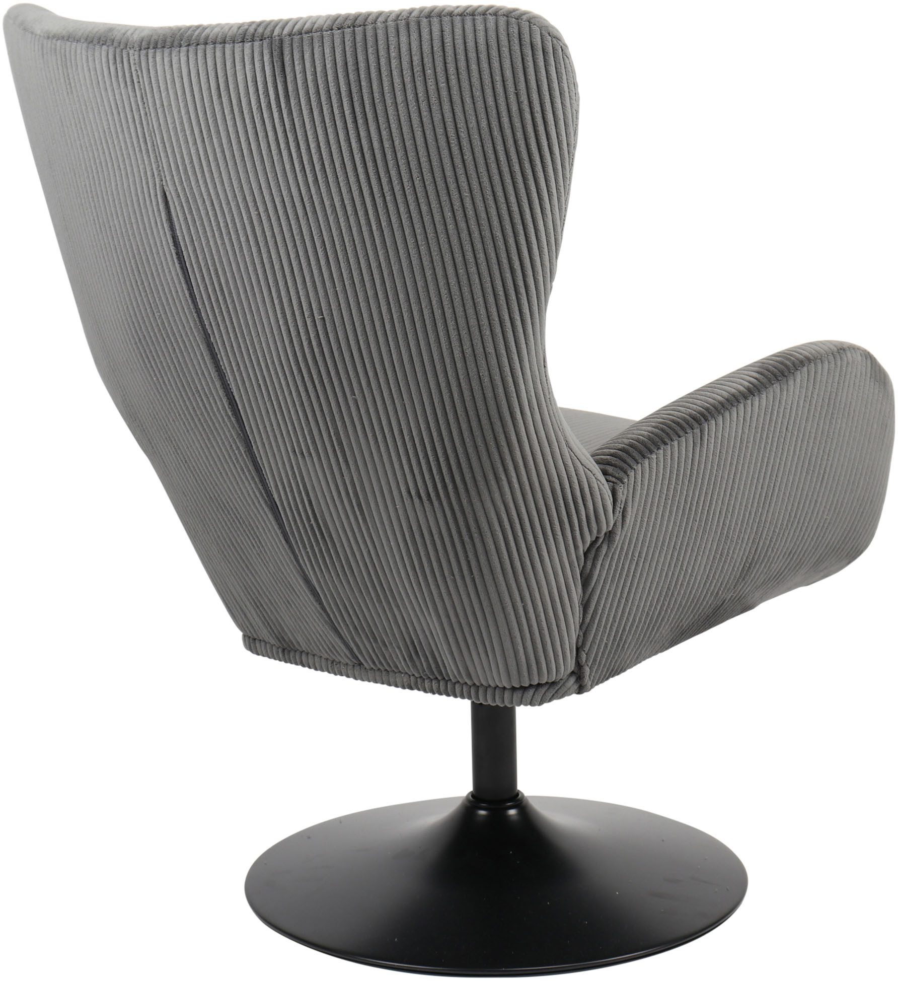 HELA Loungesessel SAMOS (1-St), Sessel;drehbar;Trompetengestell;Microfaser Breitcord;Armlehnen