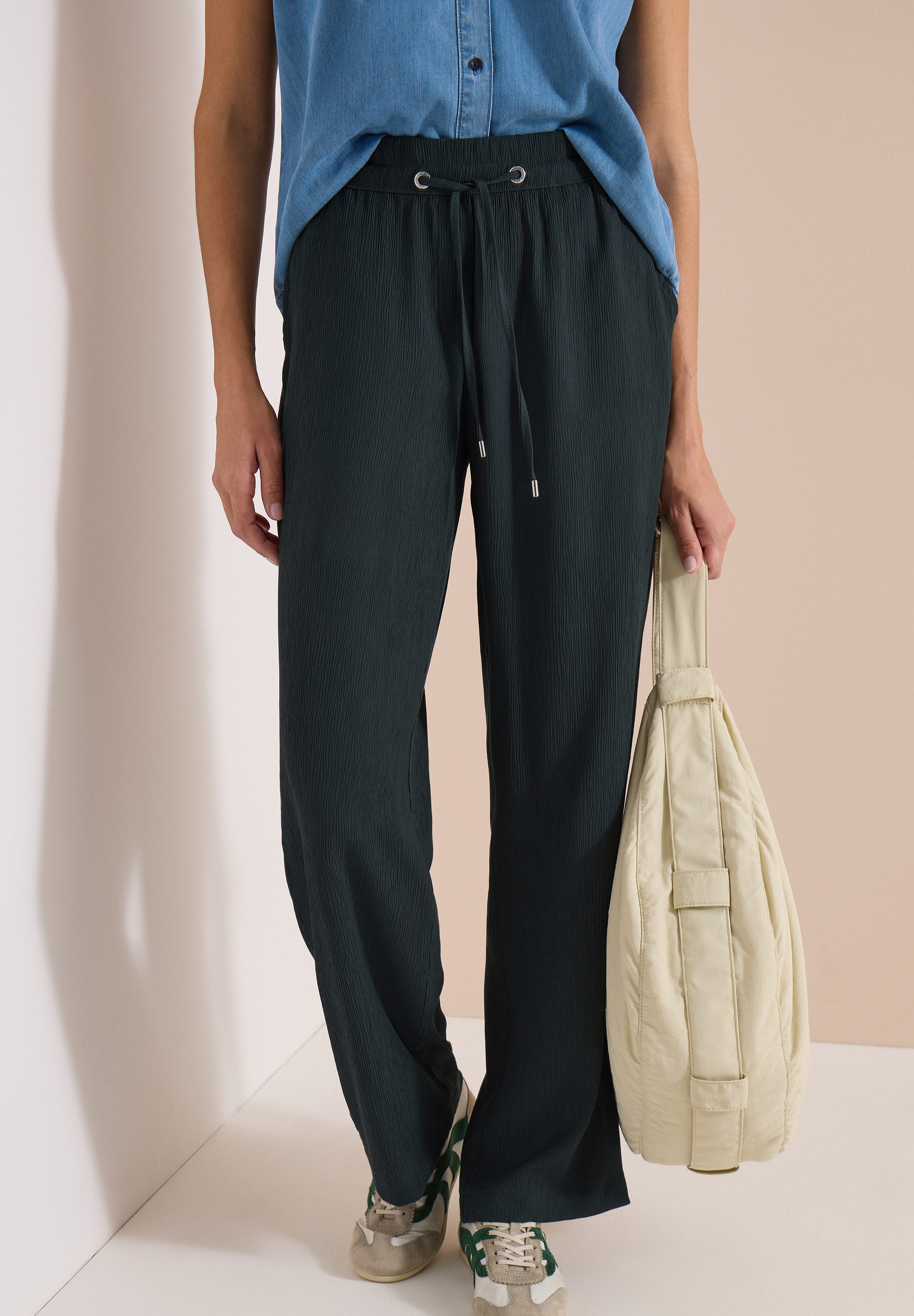 CECIL Stoffhose Style Neele Sommerhose in Struktur-Optik