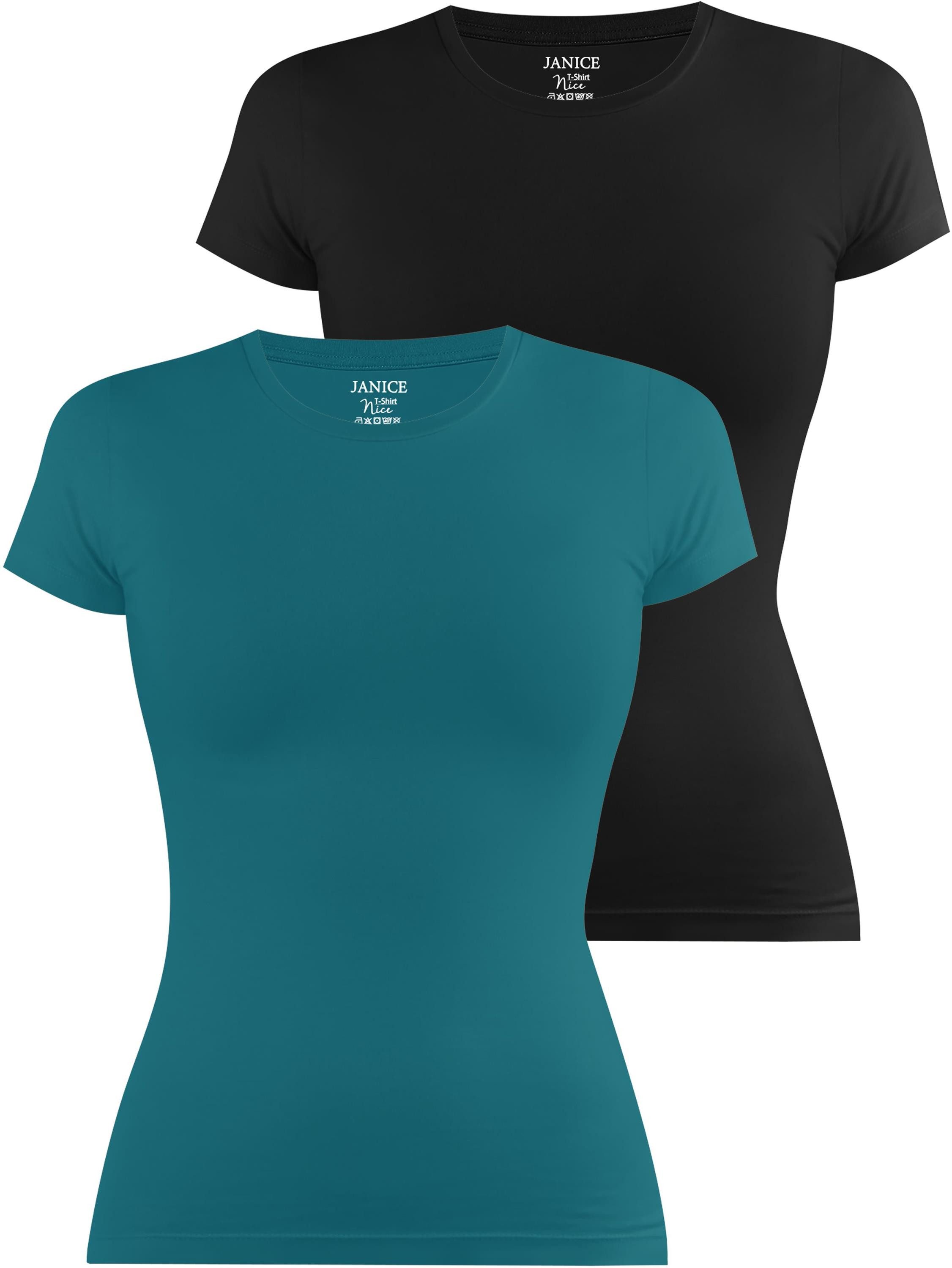 Janice Kurzarmshirt 2 x Damen T-Shirt günstig online kaufen