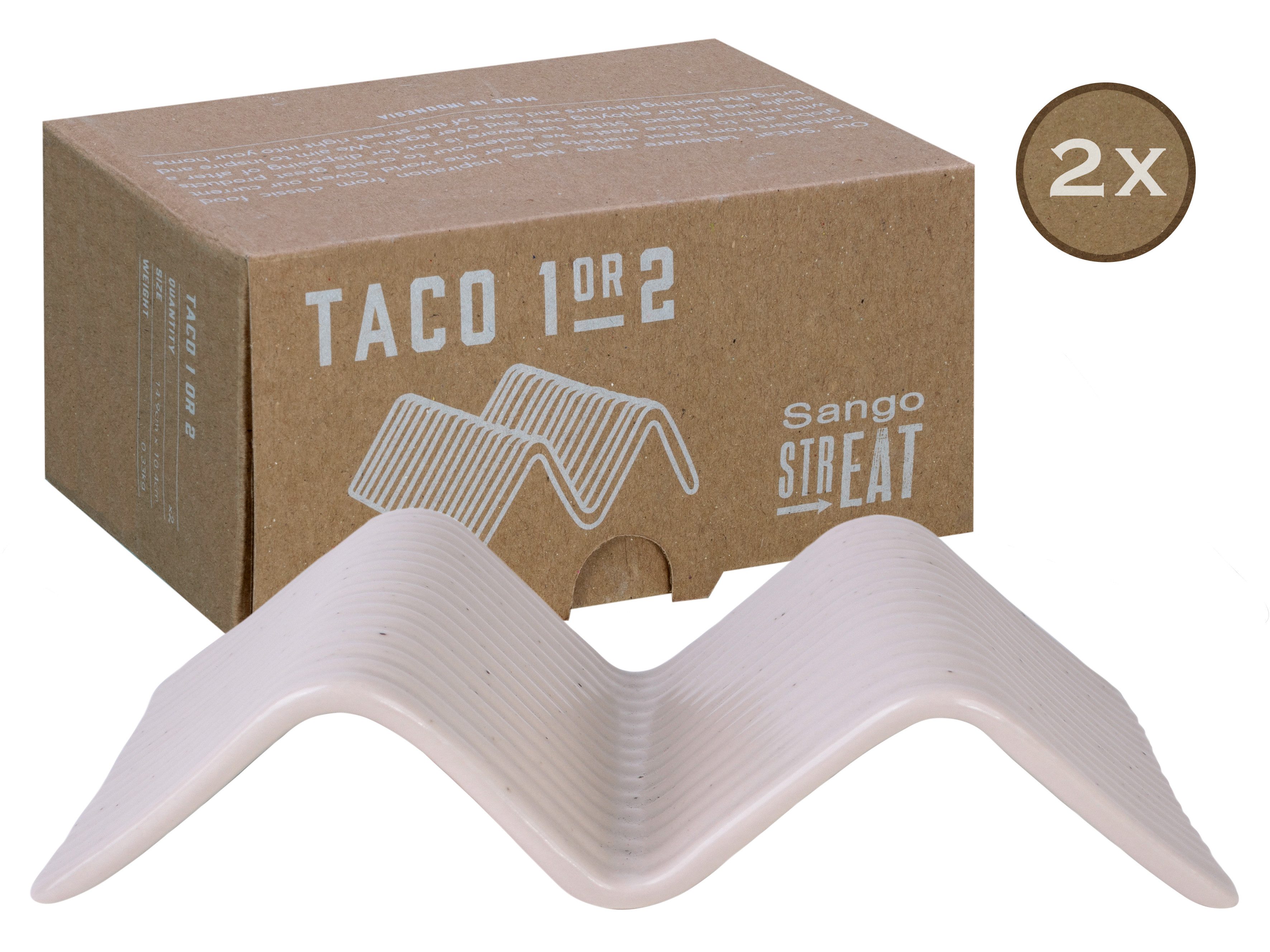 CreaTable Servierplatte Taco Stand, Steinzeug, (Set, 2-tlg), Servier Set, Topaktueller „Street Food“ Trend
