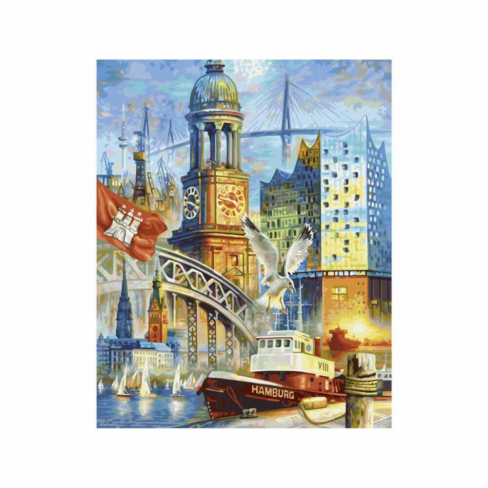 Malen nach Zahlen Hamburg meine Perle 40 x 50 cm