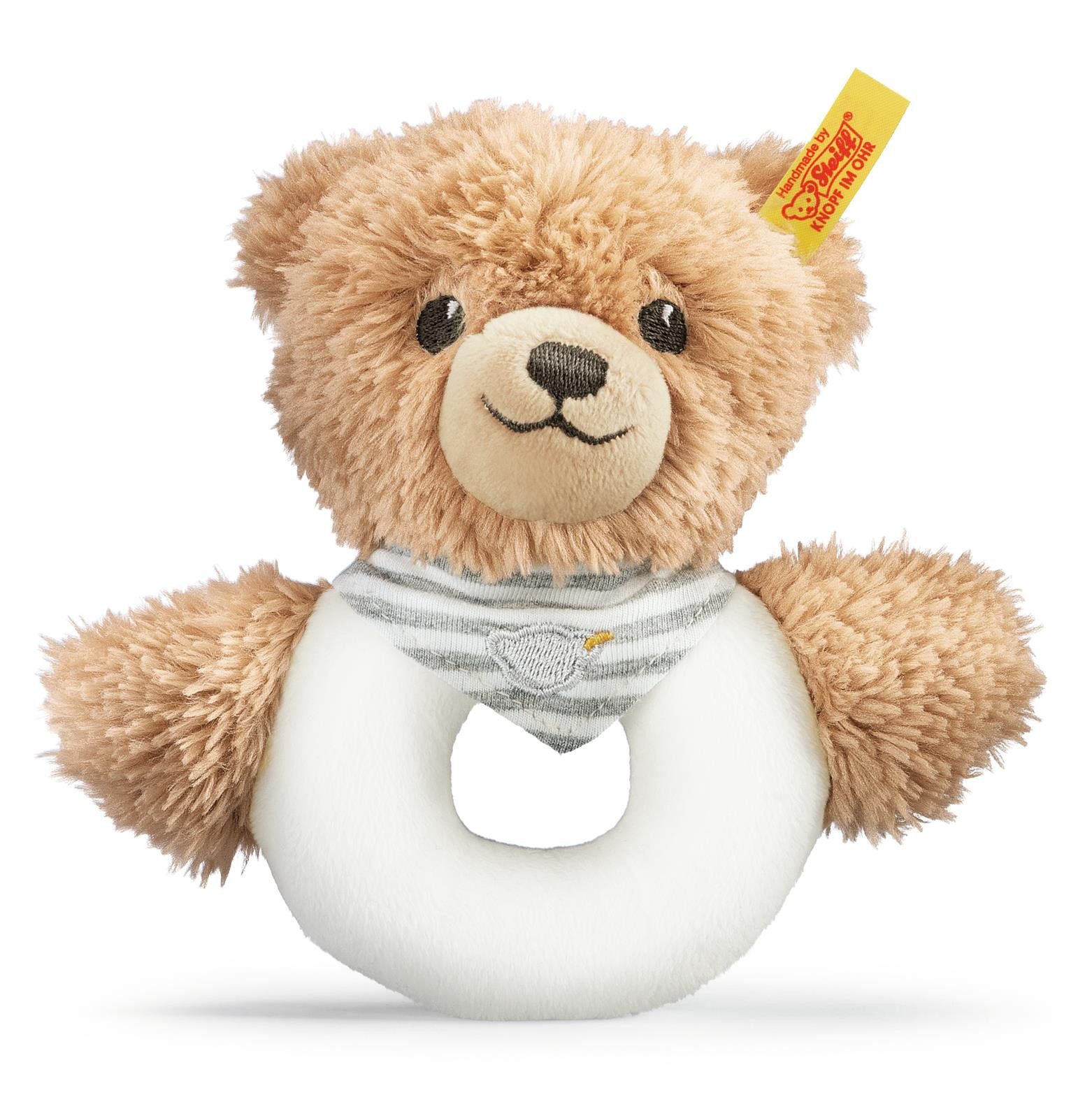 Steiff Kuscheltier Greifring weiß Bär 12 cm 239939