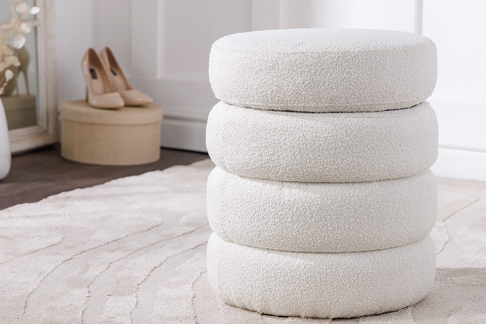 riess-ambiente Sitzhocker VOGUE Ø50cm creme weiß günstig online kaufen