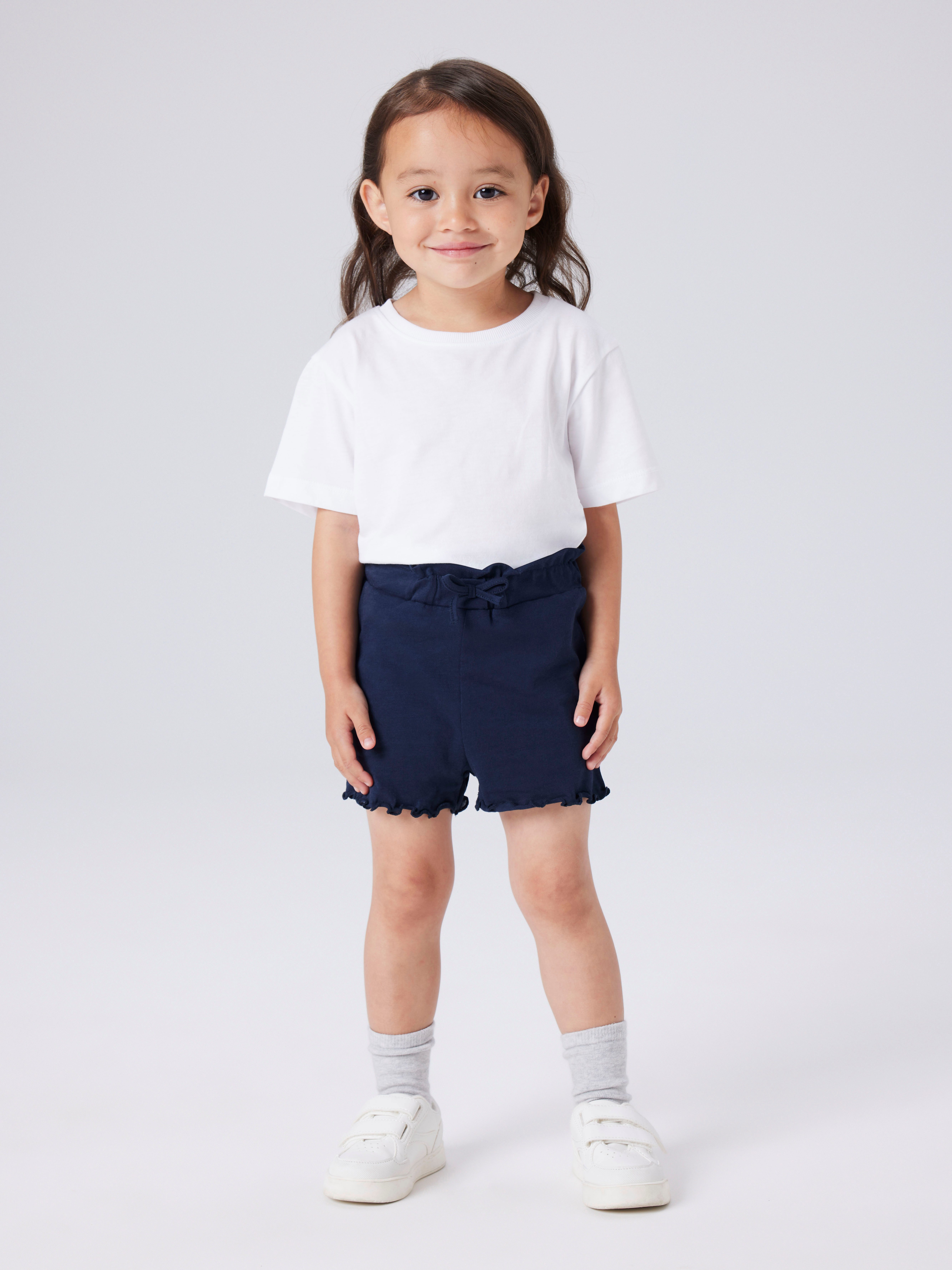 Name It Shorts NMFVIVIA SHORTS NOOS aus Baumwolle, elastischer Bund, mit gewelltem Saum, pflegeleicht