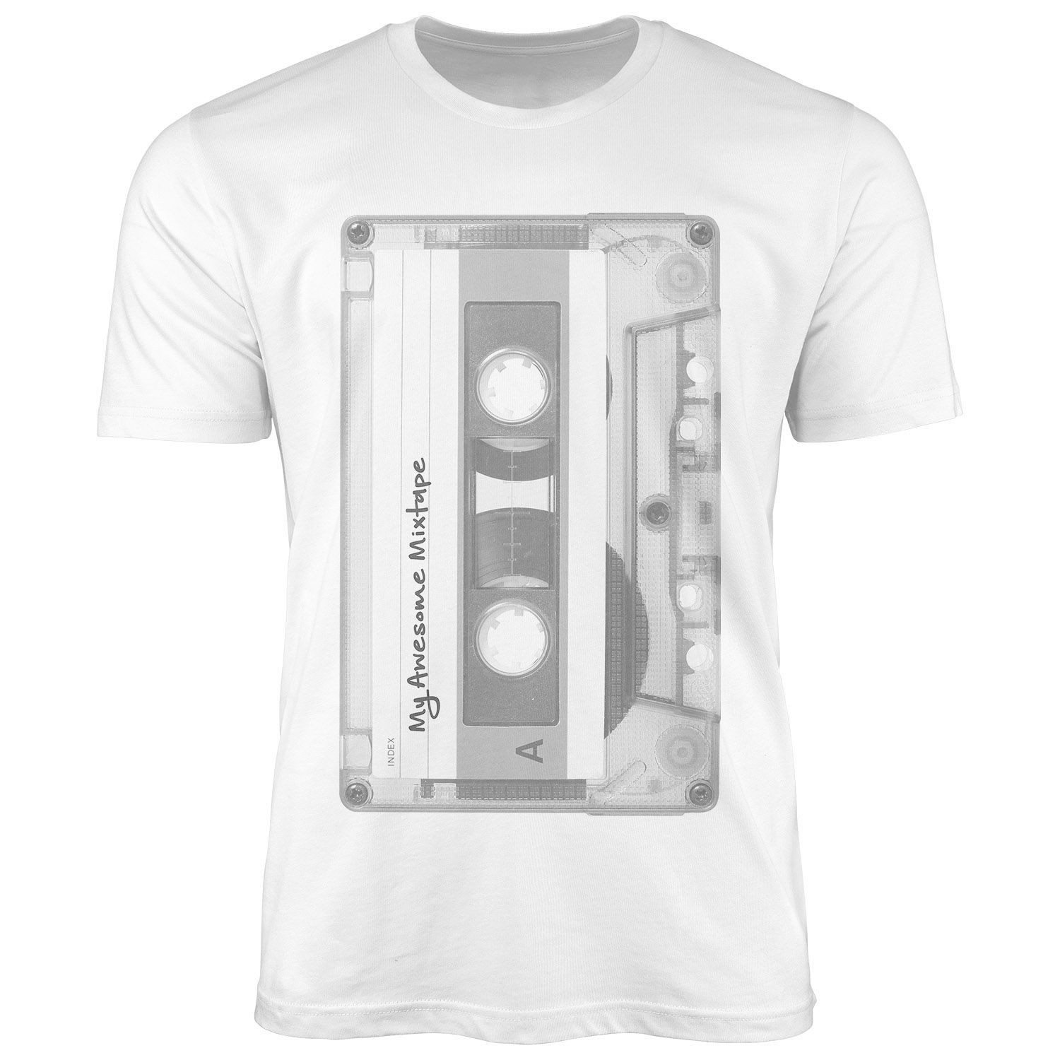 Neverless Print-Shirt Herren T-Shirt Retro Motiv 80er Jahre Mixtape Kassette Oldschool mit Print
