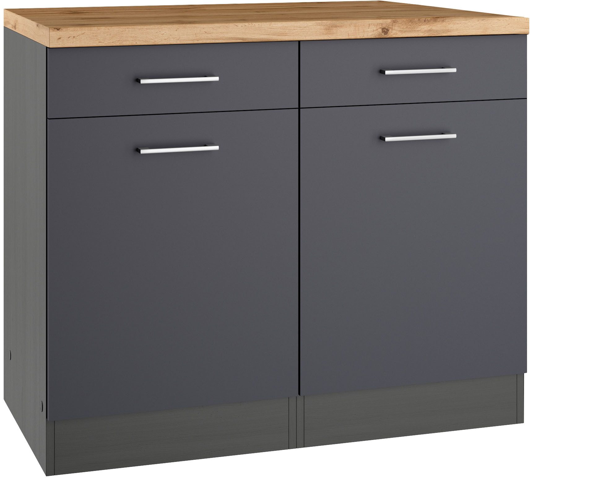 KOCHSTATION Unterschrank KS-Milan Unterschrank 100 cm, matte oder hochglänz günstig online kaufen