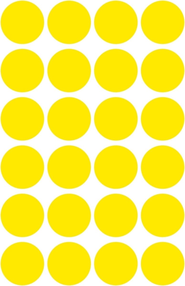 Avery Zweckform Etiketten Markierungspunkte 18mm Durchmesser gelb VE=96 Stück