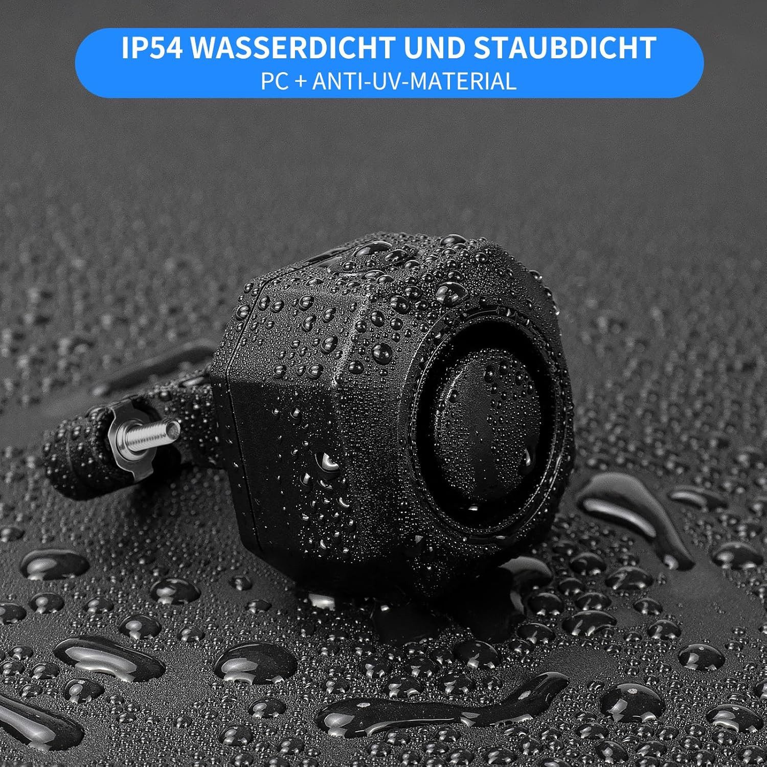 Forrlite Alarmschloss, Fahrrad Alarmanlage, fahrrad zubehör mit Fernbedienung Drahtlose (USB-C Wasserdicht Motorrad Fahrrad Tracker Diebstahlschutz Anti-Diebstahl-Vibration Scooter Roller Alarmanlage Bike Alarm)