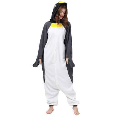 Katara Partyanzug Meerestiere Jumpsuit Onesie Kostüm für Erwachsene S-XL, Fasching, Hai, Frosch, Krokodil, Nilpferd, Pinguin, Polarbär, Schildkröte, Robbe