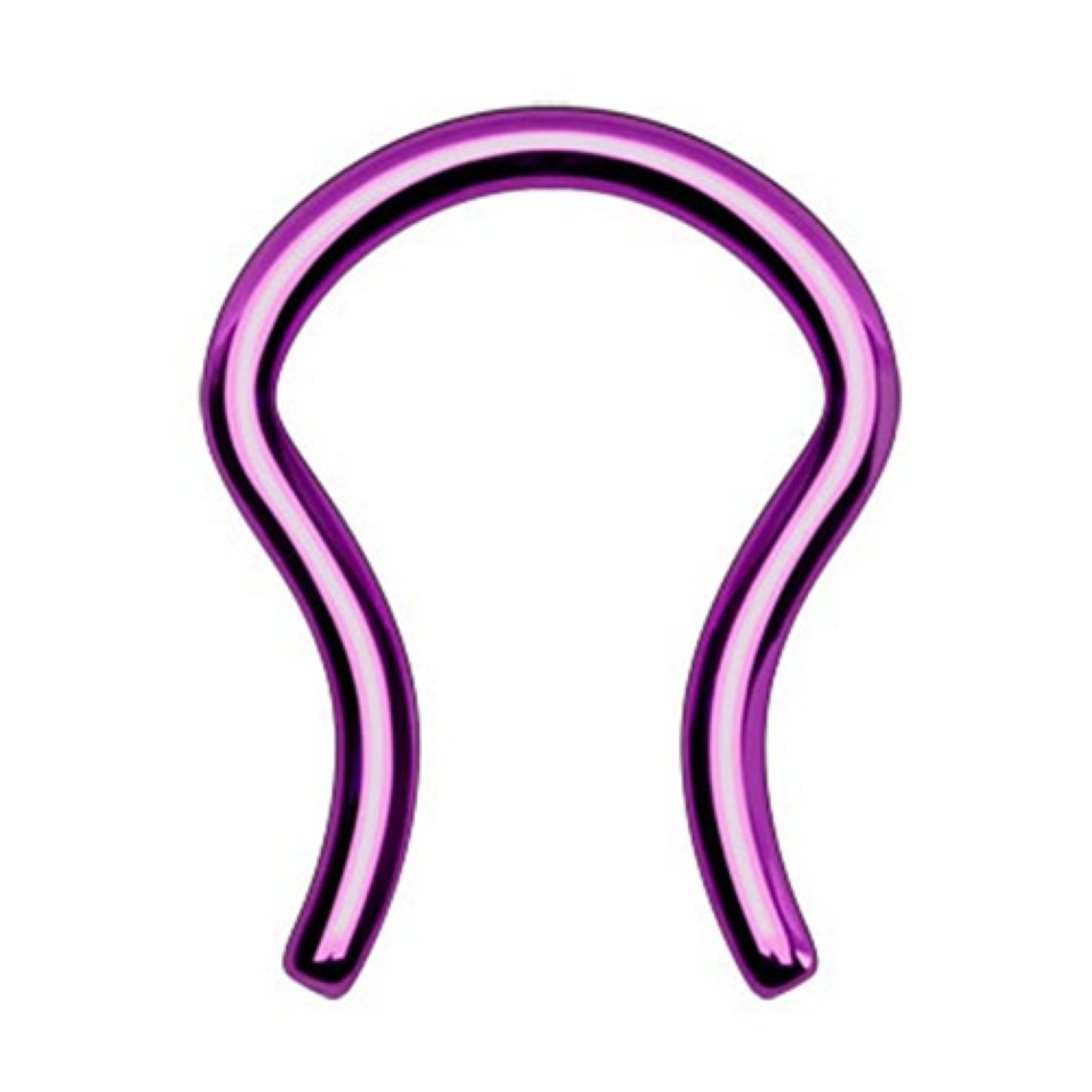 Taffstyle Nasenpiercing Fake Piercing Retainer gebogen Ring Lippe Intim