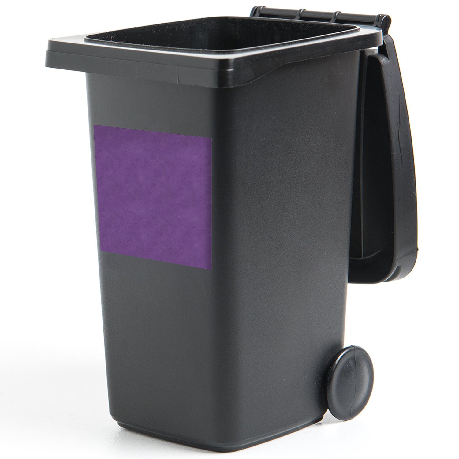 (1 Mülltonne, Leder Lila Tierhaut - Wandsticker Sticker, St), - Abfalbehälter Container, Mülleimer-aufkleber, MuchoWow
