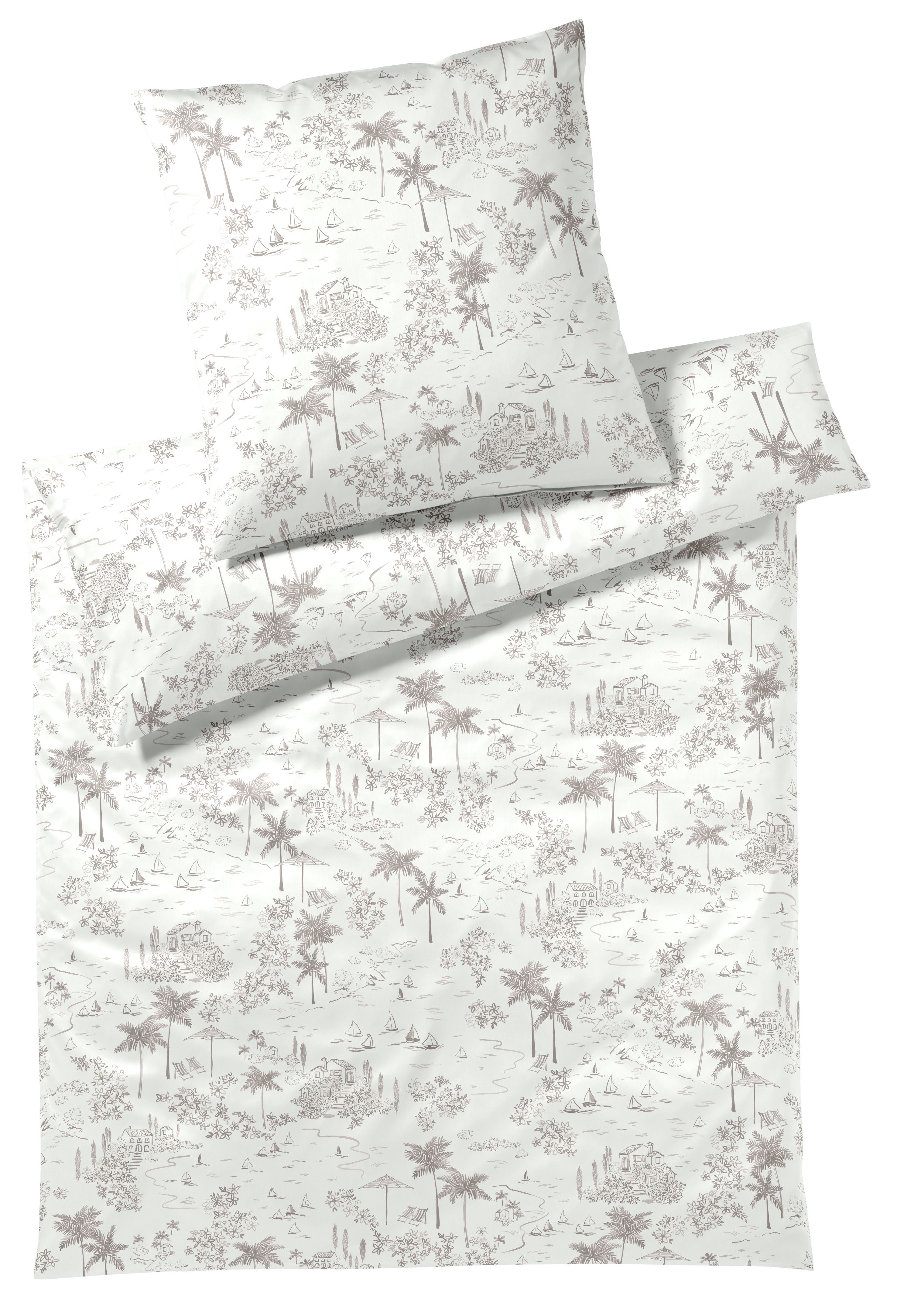 Elegante Bettwäsche Positano, Mako-Satin, 2 teilig, angenehmes Hautgefühl