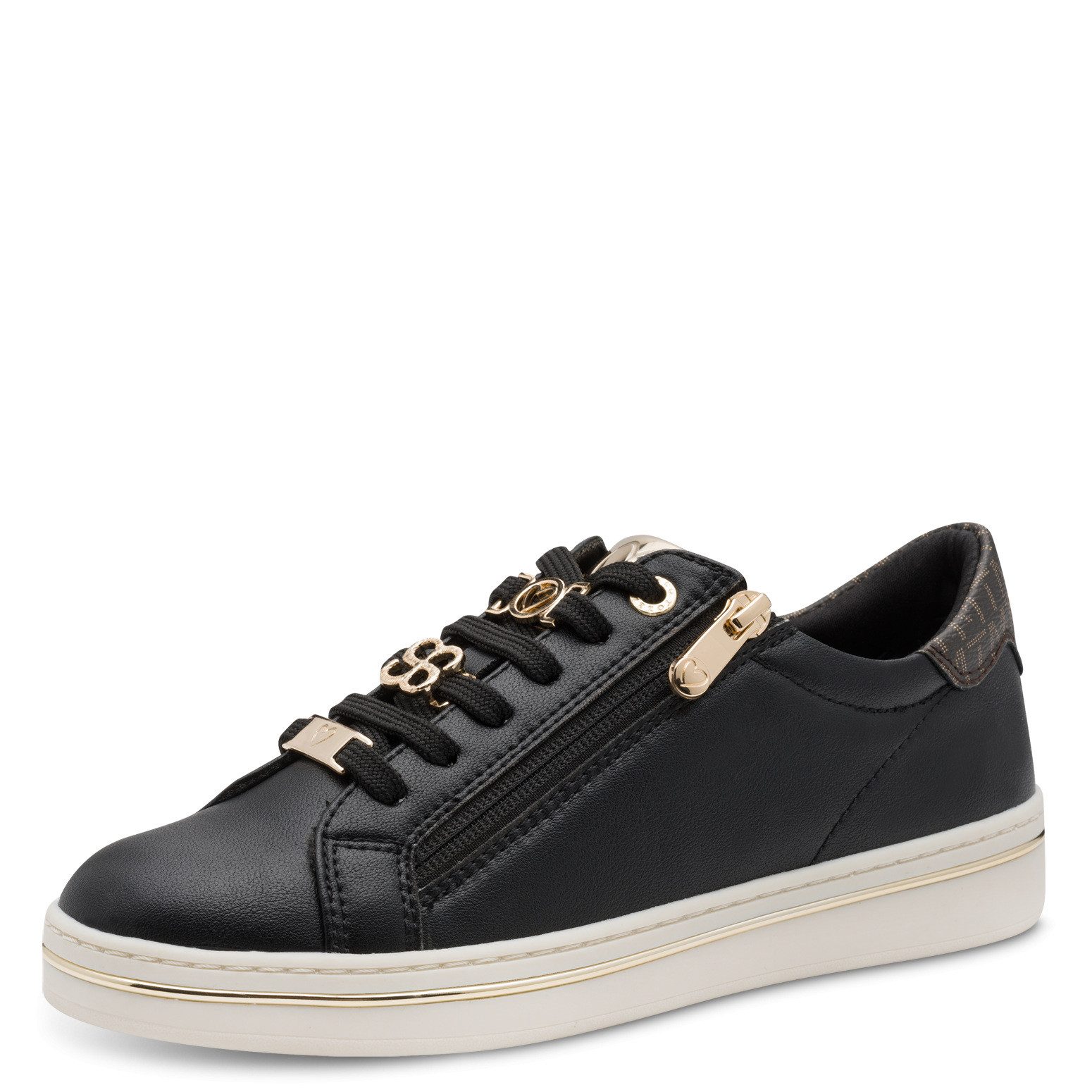 MARCO TOZZI Plateausneaker, Freizeitschuh, Halbschuh, Schnürschuh mit Logos günstig online kaufen