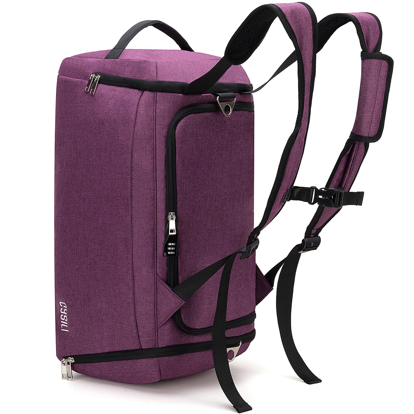 HAUSS SPOLE Sporttasche Sporttasche Reisetasche Handgepäck (Fitness Tasche Schwimmtasche Sport Reise Tasche Übernachtungstasche, 42L, Zahlenschloss, groß, Weekender, mit Schuhfach Nassfach), Männer Frauen Reisen Gym Urlaub Übernachtung Freizeit Arbeit Business
