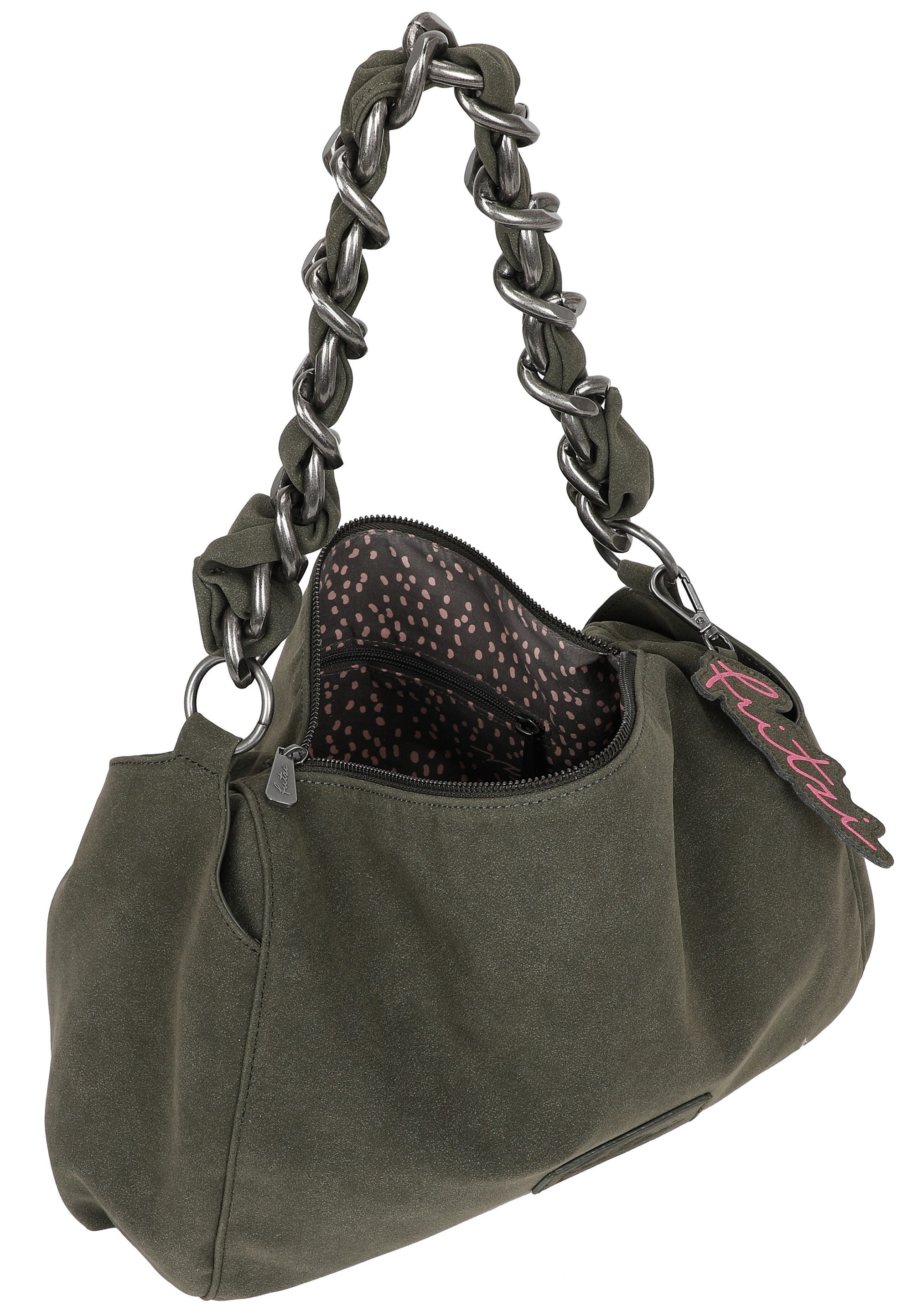 Fritzi aus Preußen Schultertasche Fritzi Janni, mit markantem, großgliedrigen Ketten-Trageriemen