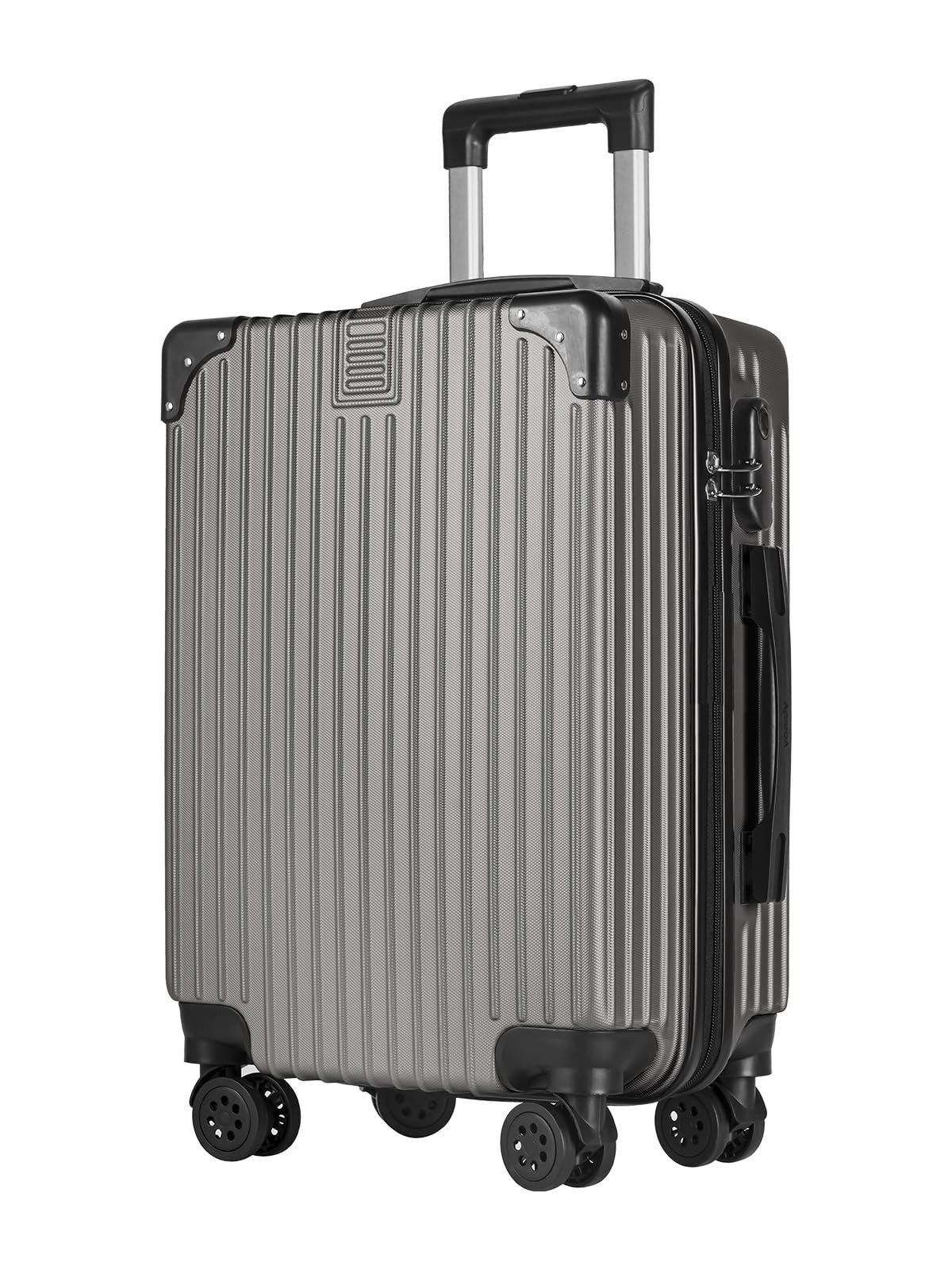 yonsly Hartschalen-Trolley Hartschalen-Koffer Trolley Reisekoffer Handgepäck Leichter Rollkoffer, 4 Rollen, Leichter Rollkoffer aus ABS-Hartschale, Zahlenschloss