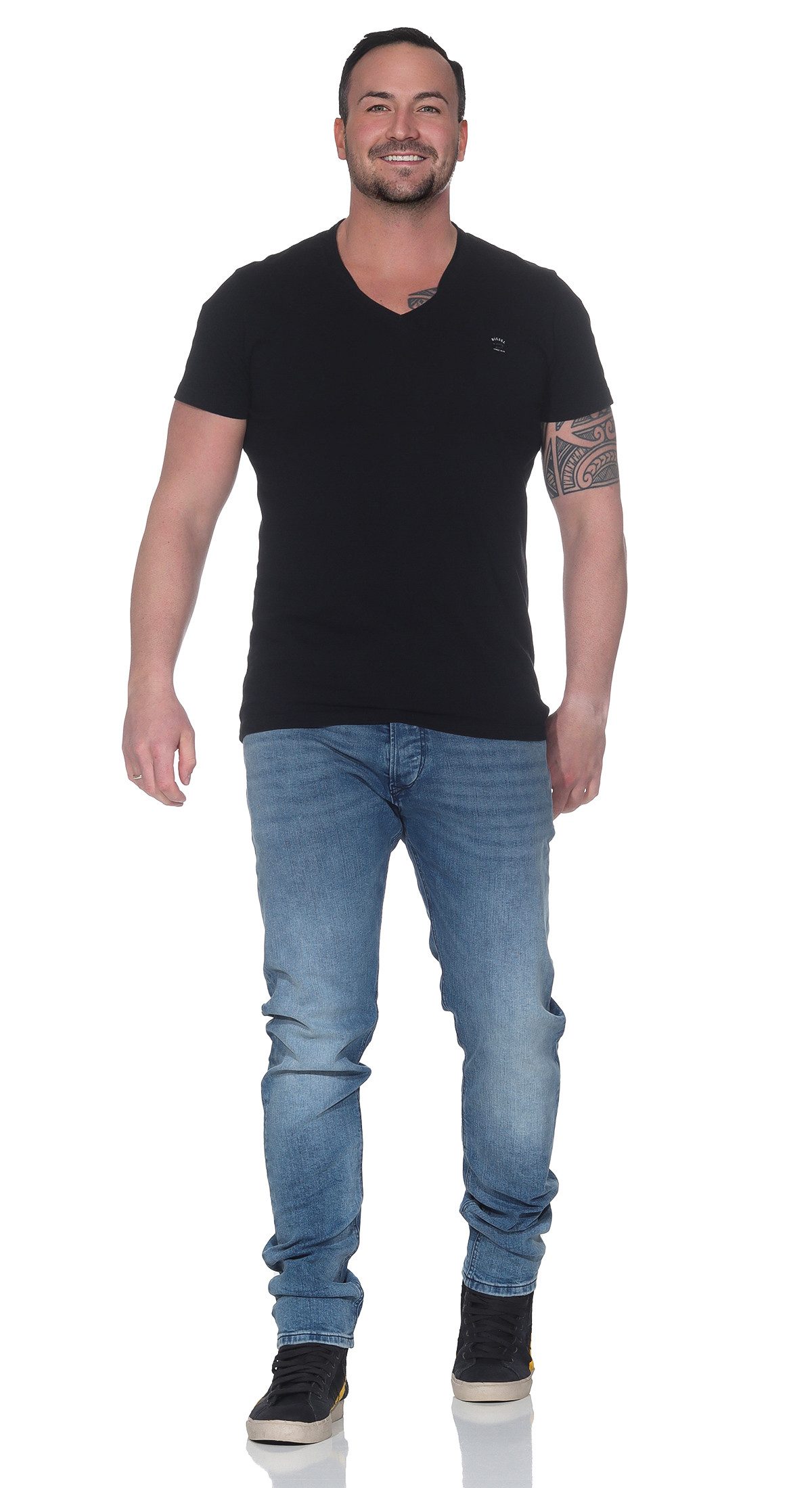 Diesel Röhrenjeans Diesel Herren Jeans TEPPHAR-X 5-Pocket-Style, Röhrenjeans, Slim-Fit, mit Stretch Anteil