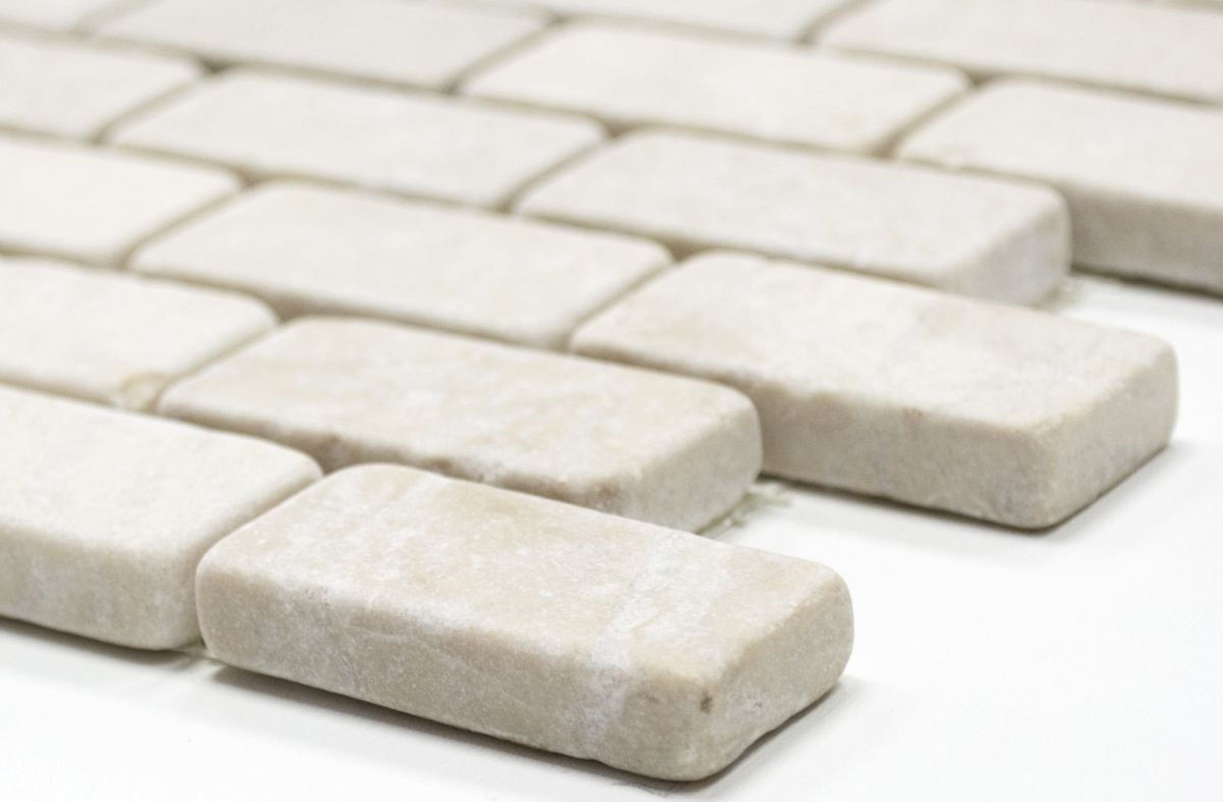 Marmor Fliese Naturstein Mosani Bodenfliese Mauerverband Mosaik Brick