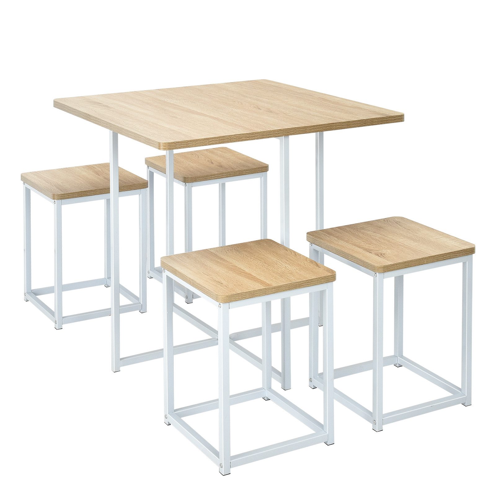 COSTWAY Essgruppe Essgruppe, (Set, 5-tlg), Küchentisch und 4 Stühle. Reduzierter Preis € 143,99. Unverbindliche Preisempfehlung € 159,99