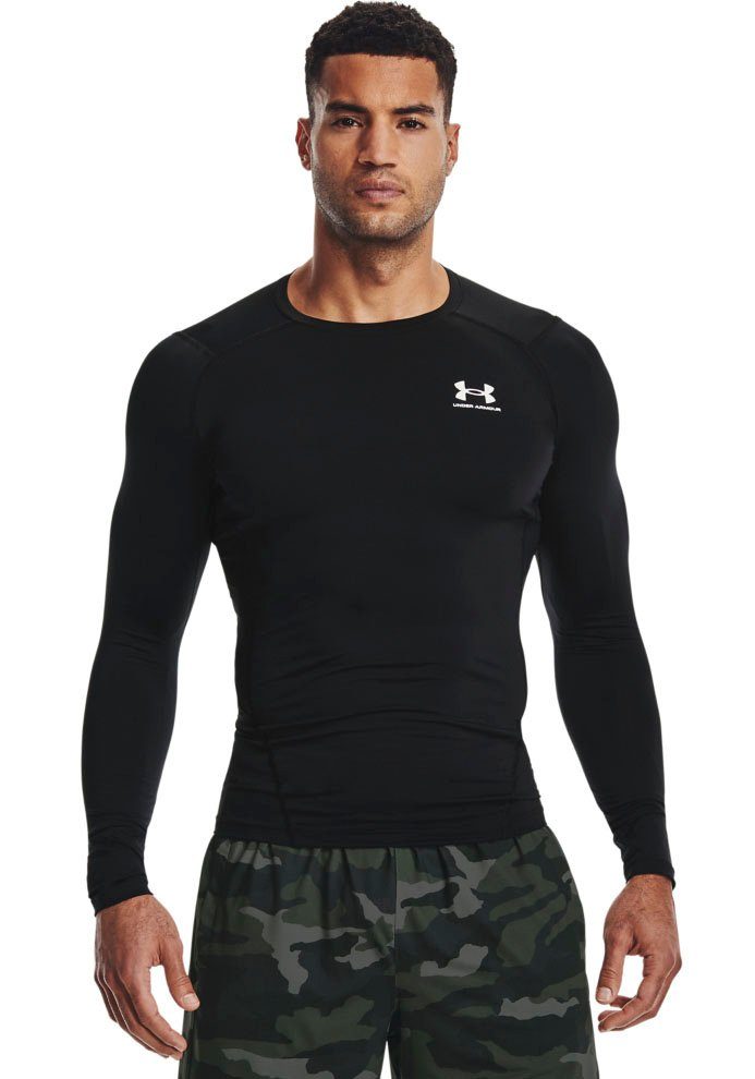 Under Armour® Schwarz COMP HG SLEEVE Trainingsshirt ARMOUR LONG UA