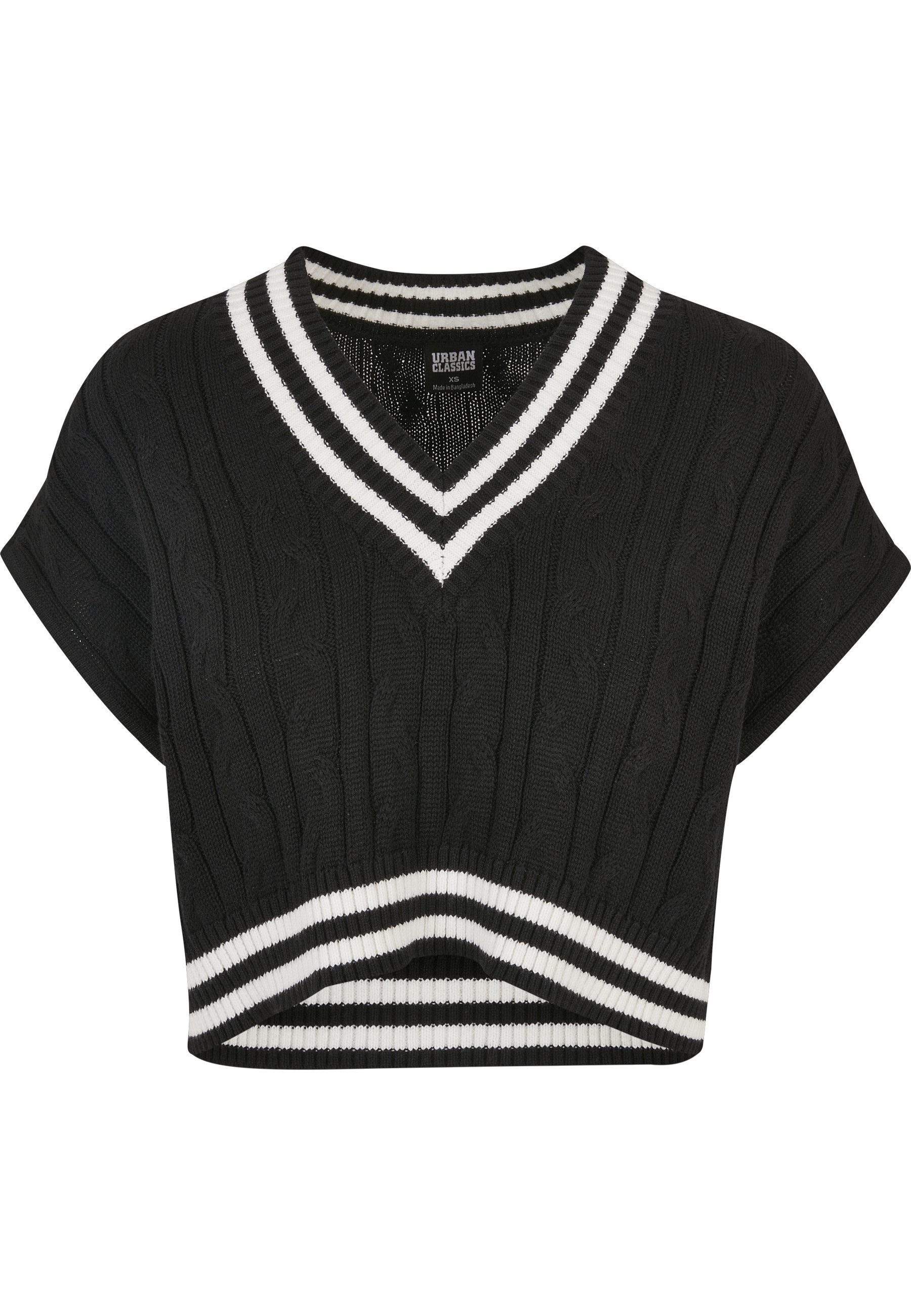 URBAN CLASSICS Sweatshirt Urban Classics Damen Ladies Cropped Knit College Slipover (1-tlg)