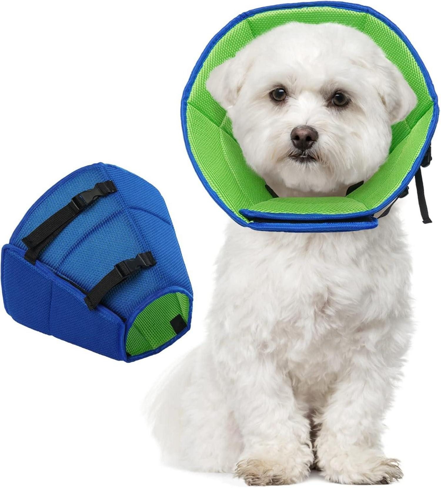 Schutzkragen Halskrause Hund Leckschutz Schutzkragen Einstellbar Blau M
