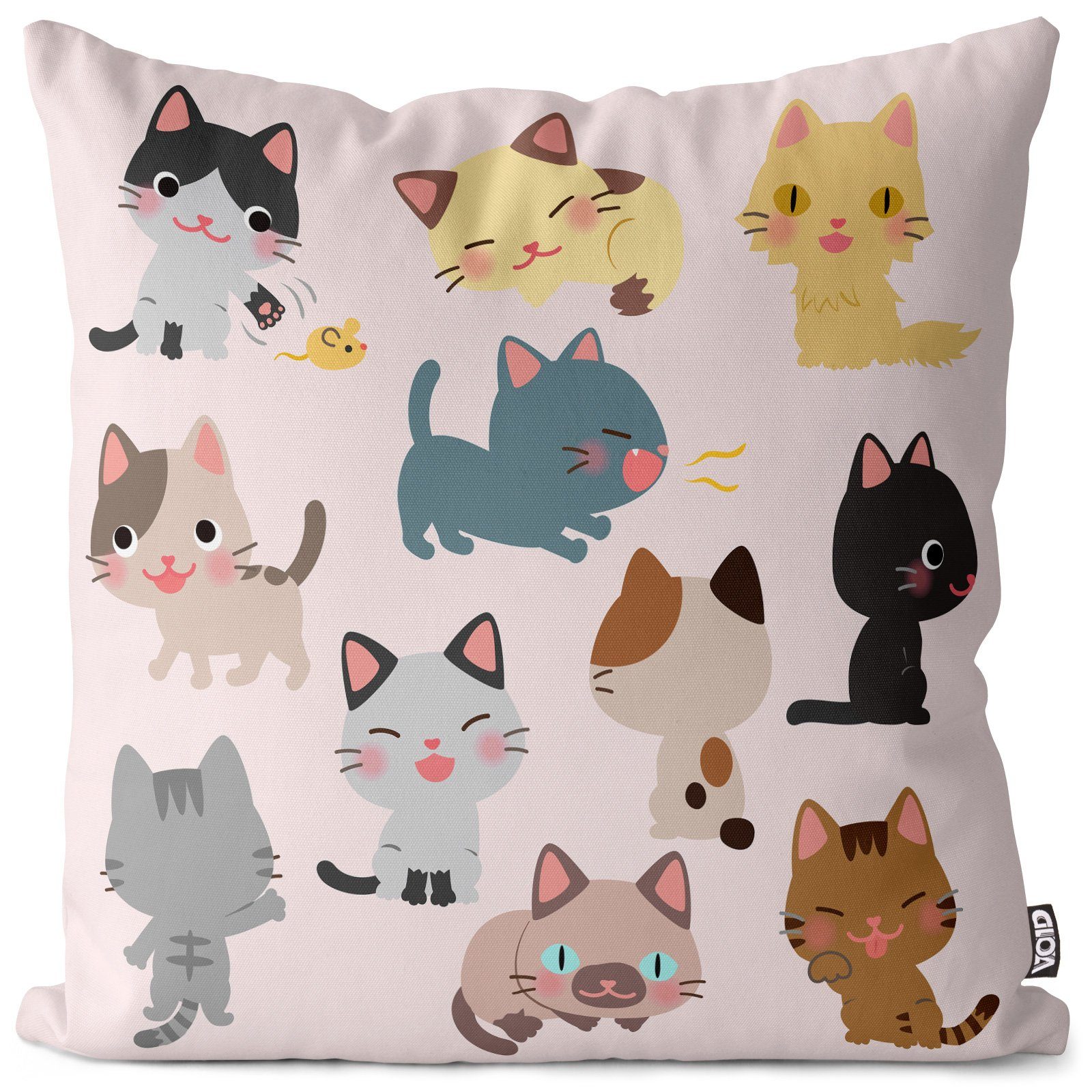Kartäuser VOID (1 Kissenbezug Katze Scottish Stück), Maus Sofa-Kissen Tier Haustier g Kätzchen Kissenbezug, Katzenkinder