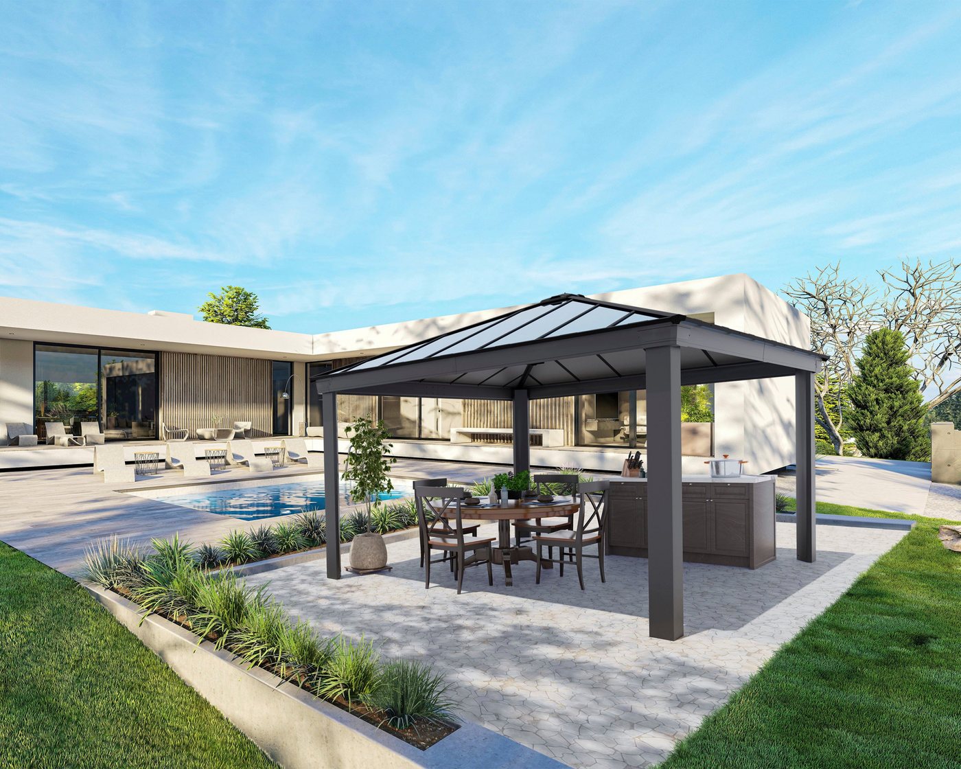 Thumbnail - Palram - Canopia Pavillon Dallas, 425 x 425,5cm, Anthrazit