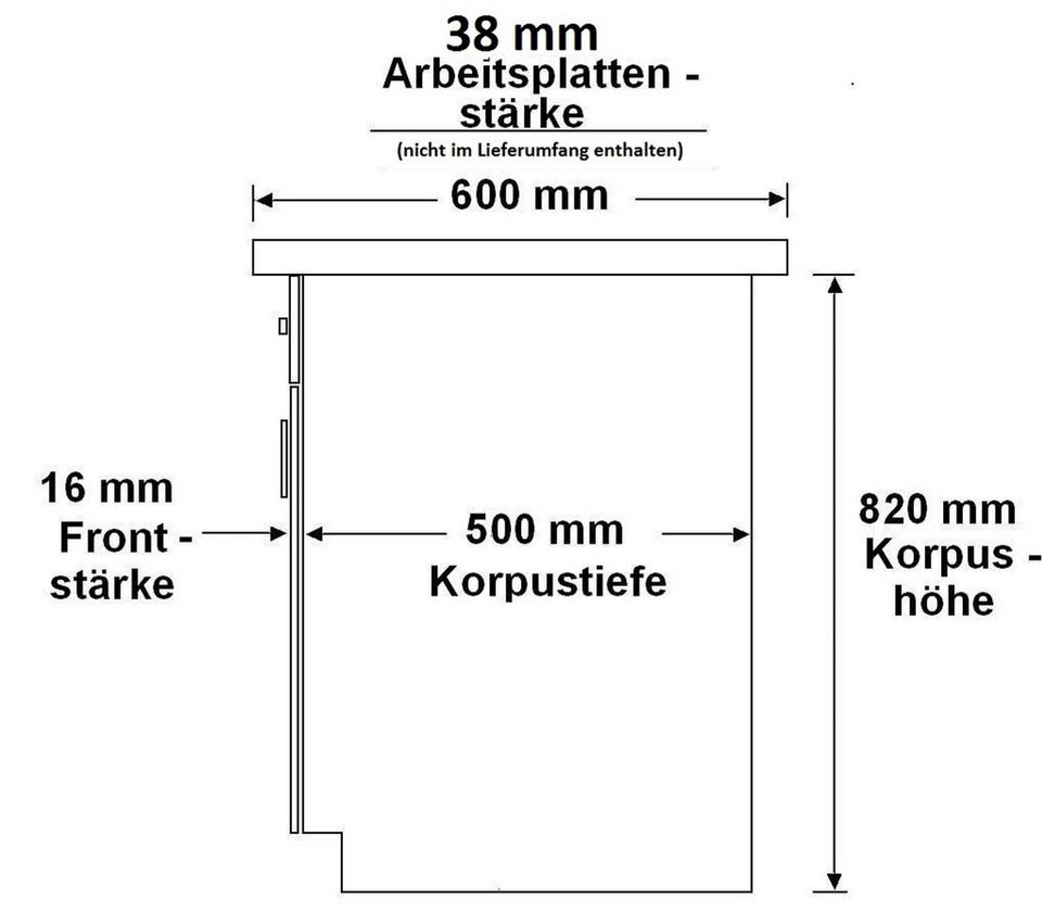 Küchen-Preisbombe Unterschrank Regal 30 cm Küche Vigo Eiche Lancelot matt  Küchenzeile Küchenblock