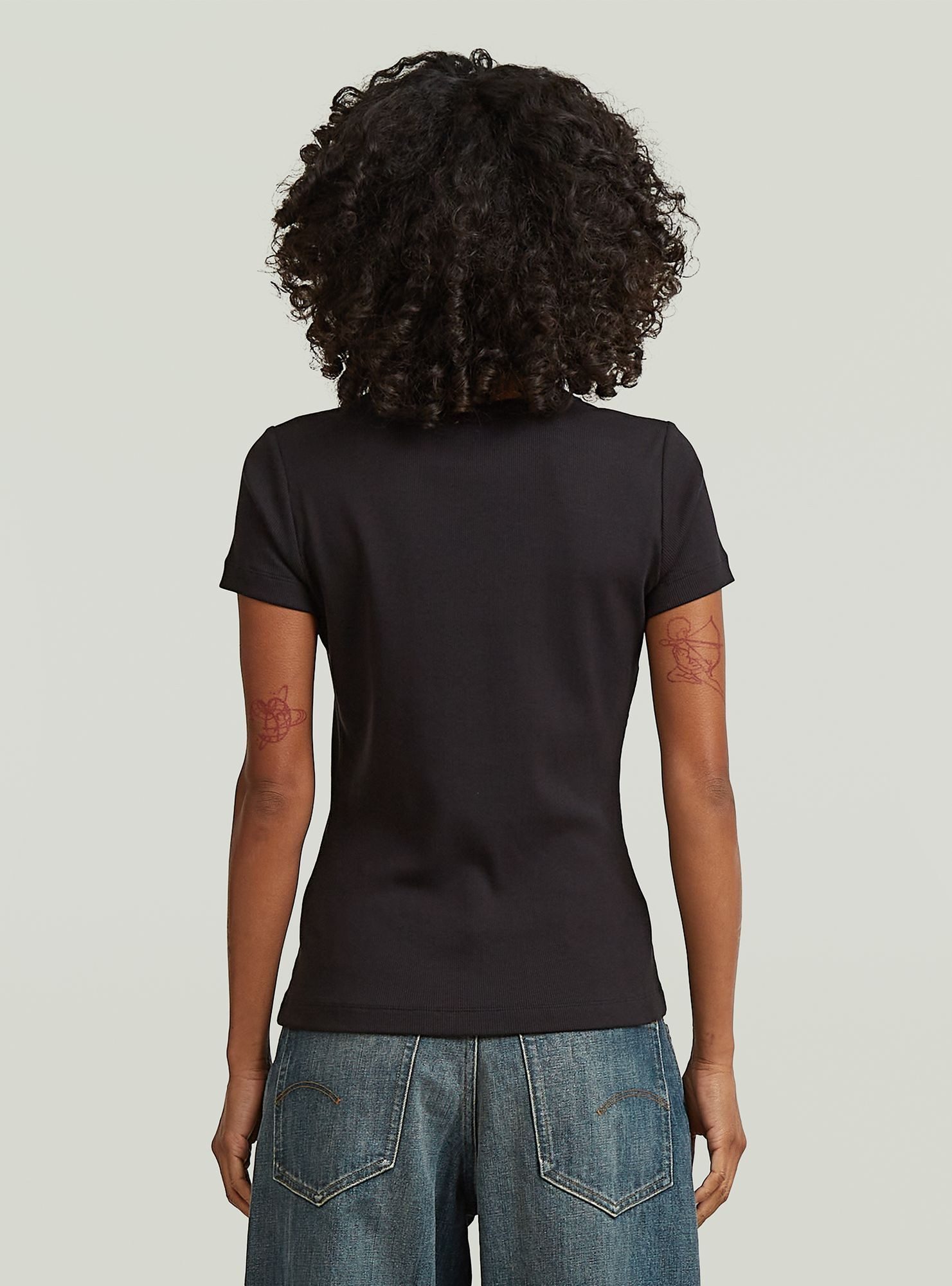 G-STAR T-Shirt Slim Rib T-Shirt – Bild 3 von 5