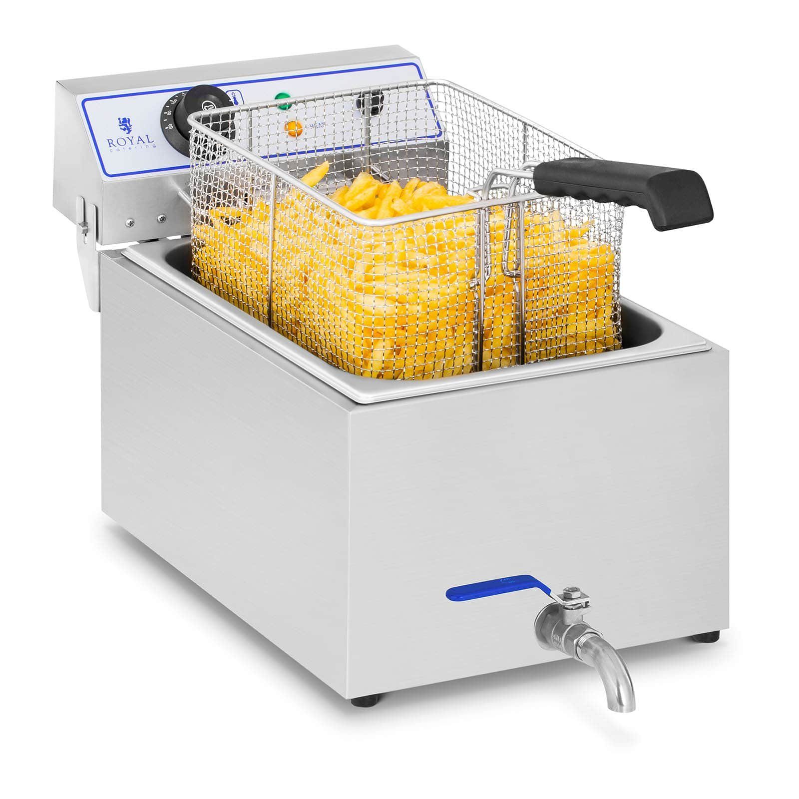 Royal Catering Fritteuse Friteuse Fritteuse Edelstahl Fritöse Elektrische 17 Lliter 2000W Profi, 3000 W