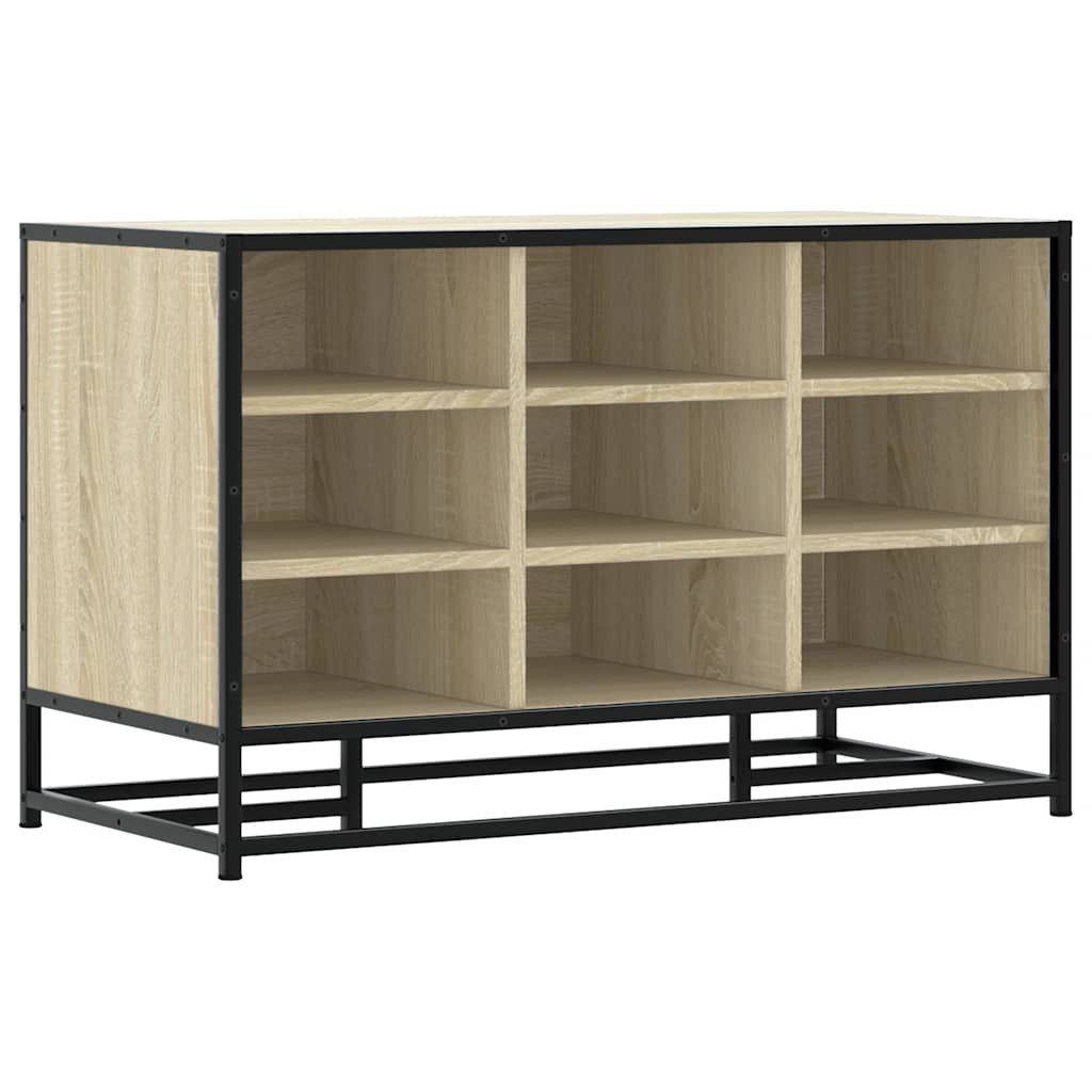vidaXL Sitzbank Schuhbank Sonoma-Eiche 84x40x53,5 cm günstig online kaufen