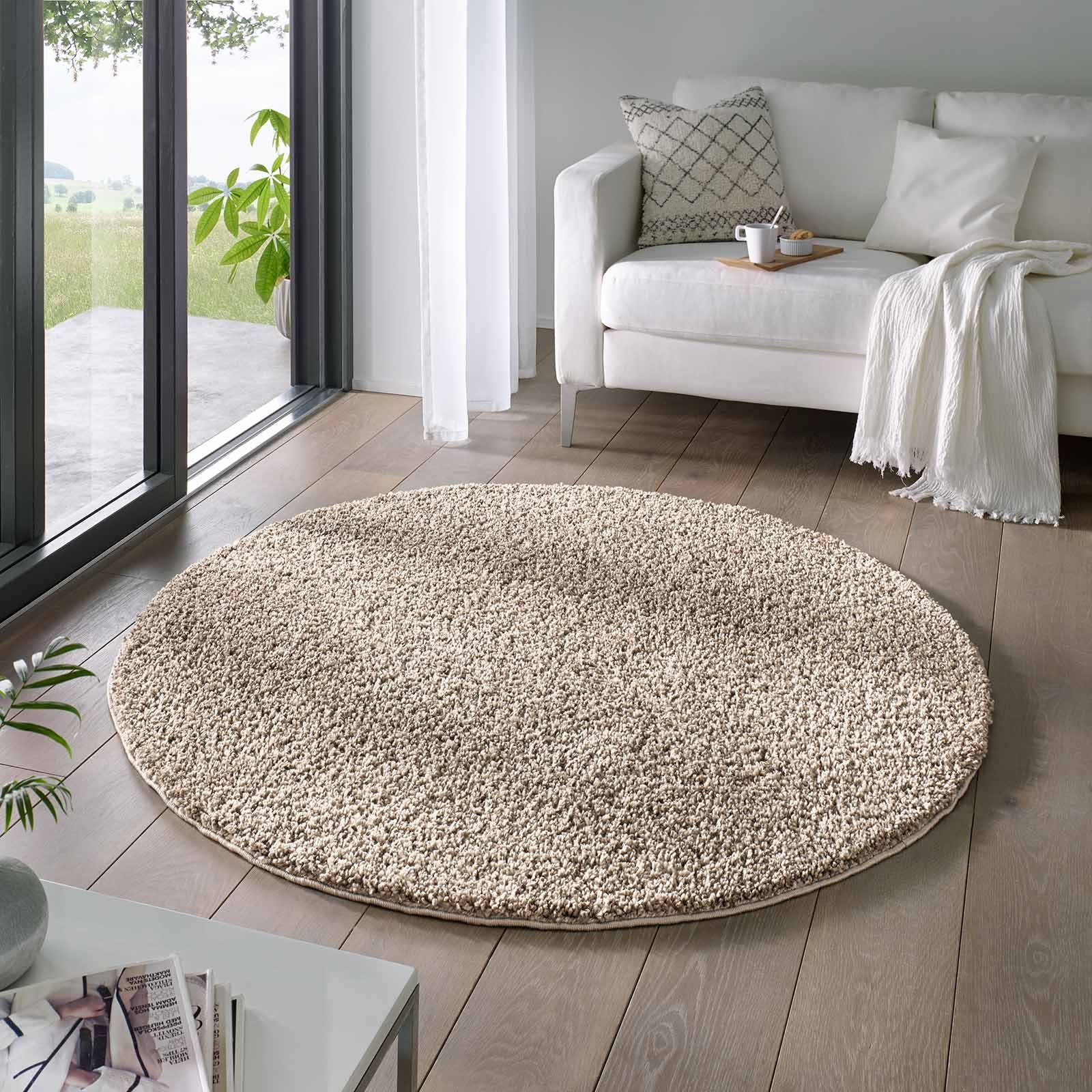 TaraCarpet Langflor-Teppich Venezia Shaggy, rund, Höhe: 35 mm, Hochflor Sha günstig online kaufen
