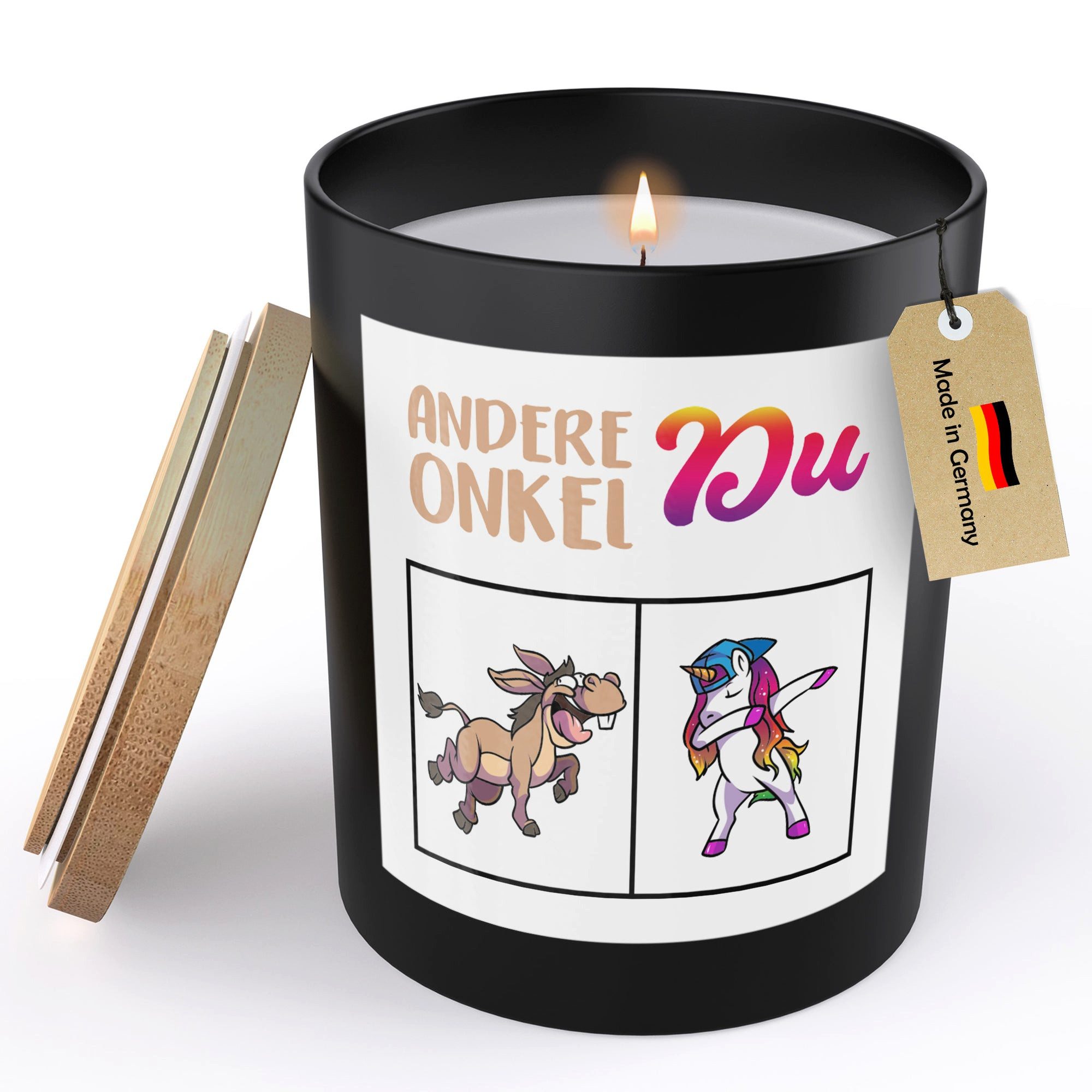 Duftkerze Deko Bester Onkel Geschenk Bday Weihnachten Mann von Nichte Neffe