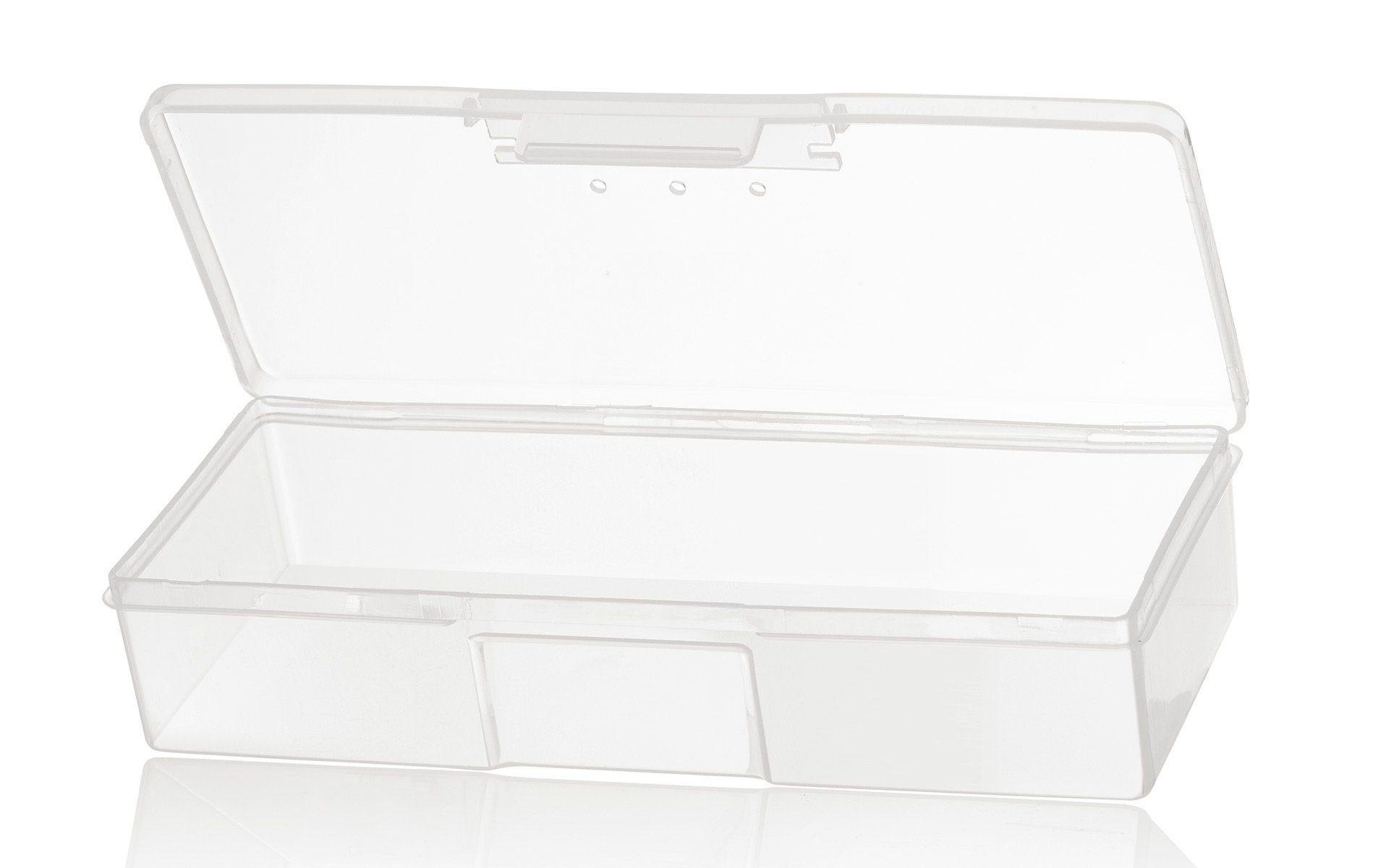 Kosmetex Nagel Aufbewahrungsbox 19cm für Pinsel, Feilen und Utensilien, transparent