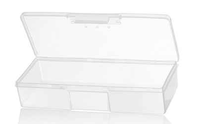 Kosmetex Nagel Aufbewahrungsbox 19cm für Pinsel, Feilen und Utensilien, transparent