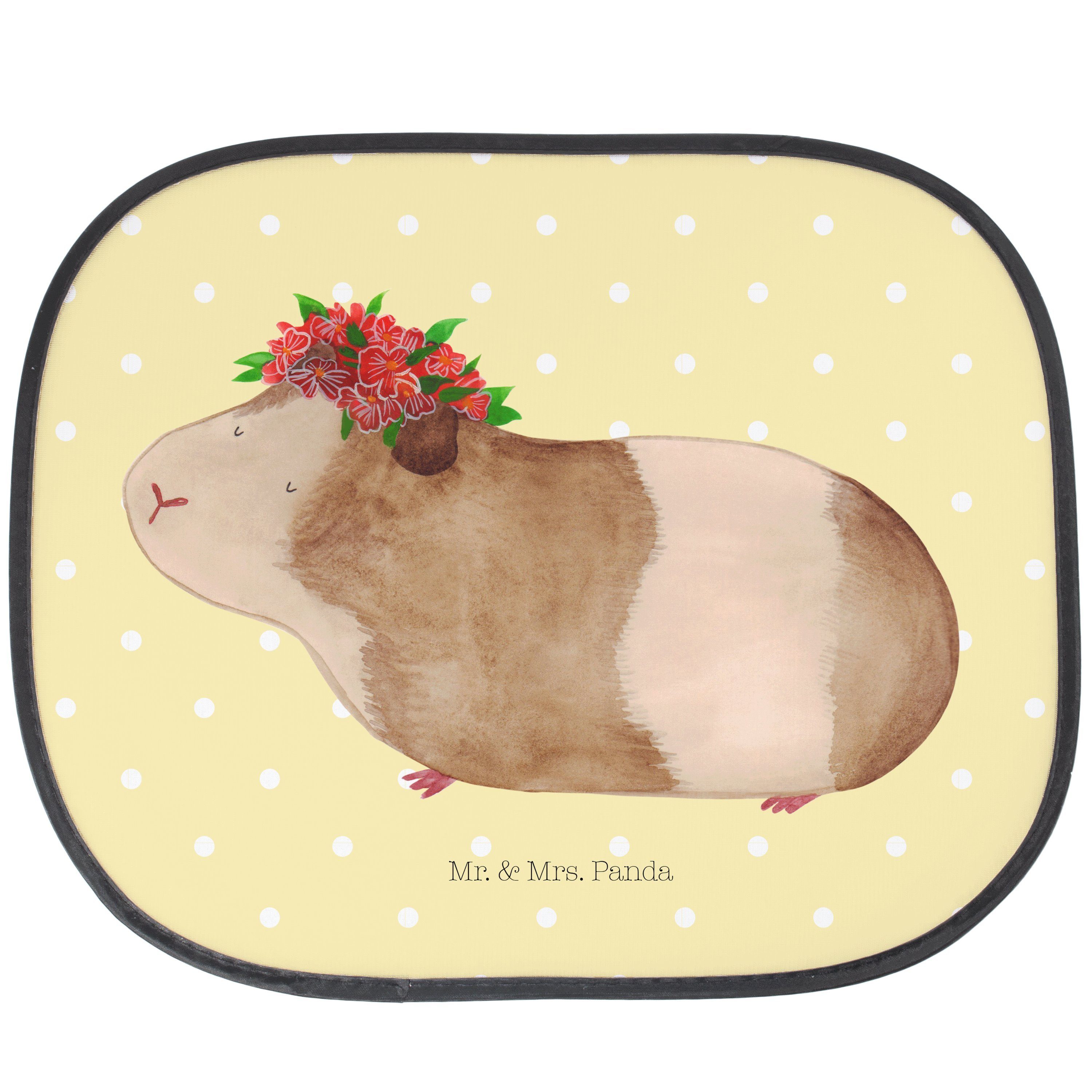 Sonnenschutz Meerschweinchen weise - Gelb Pastell - Geschenk, Tiere, Blumenkind, G, Mr. & Mrs. Panda, Seidenmatt