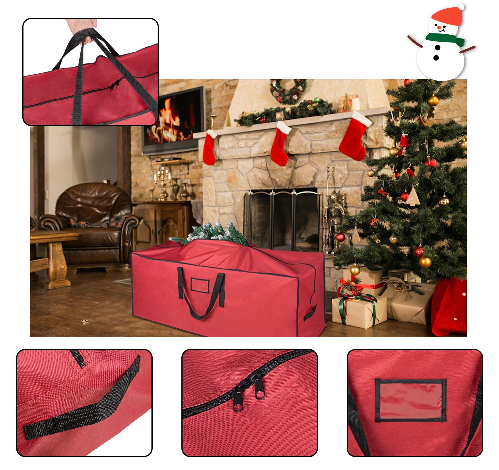 Kaufe Weihnachtsbaum-Tasche, Oxford, faltbar, für Weihnachtsbaumdekoration,  Kranz, Aufbewahrungstaschen, Weihnachtsutensilien, Girlande,  Heim-Aufbewahrungstasche