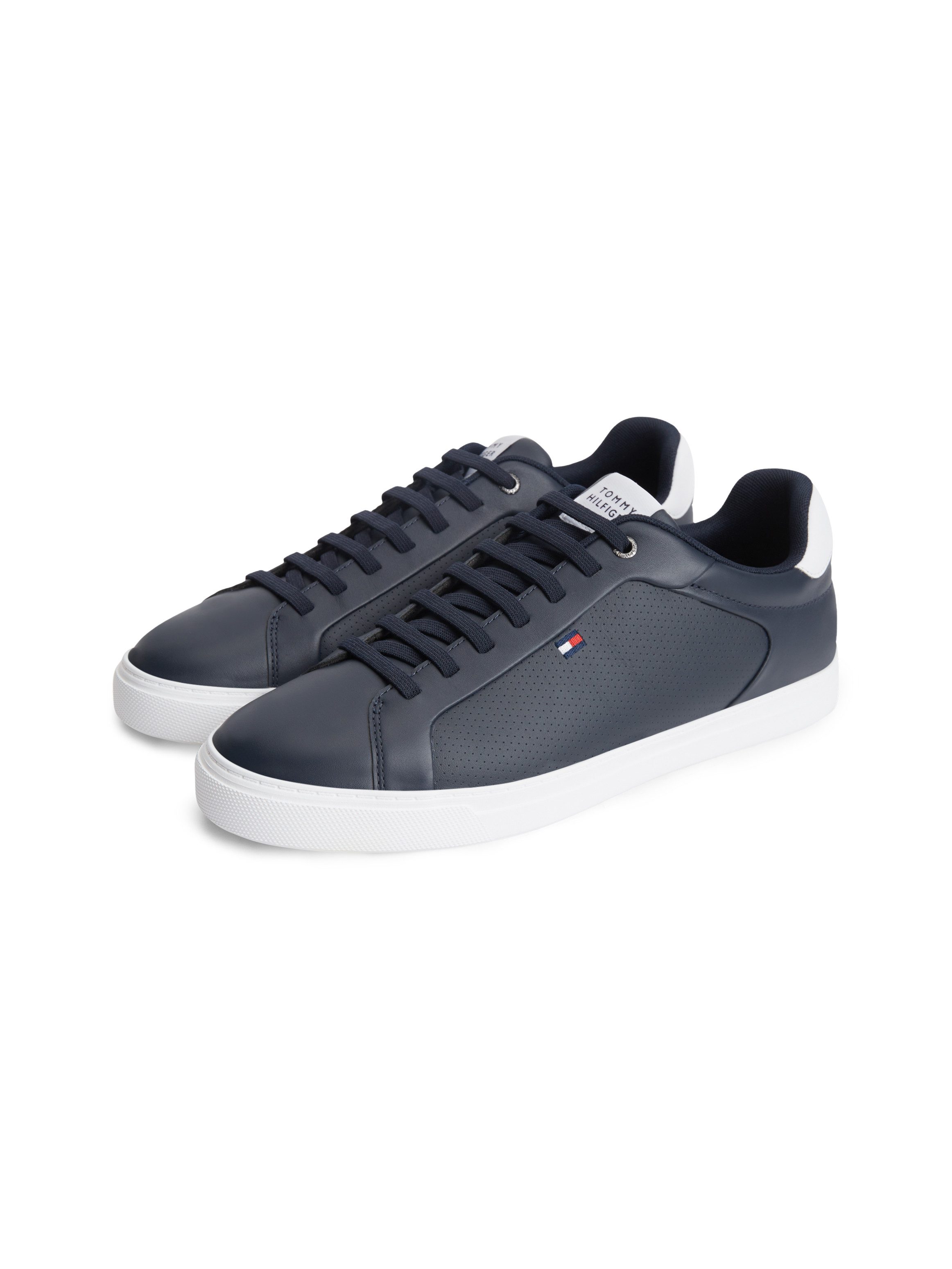 Tommy Hilfiger ICON COURT LIGHT LEATHER Sneaker Freizeitschuh, Halbschuh, Schnürschuh mit dezenten Ziernähten