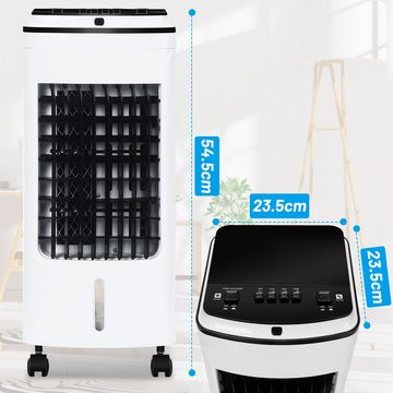 Clanmacy Ventilatorkombigerät Klimagerät 70W Luftkühler 3 Stufe Fernbedienung 4in1 Timer Touchscreen